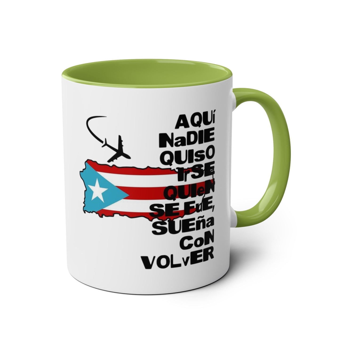 Puerto Rican Pride Two - Tone Coffee Mug, 11oz - Gift for Coffee Lovers, Home Decor, Travel Souvenirs, Unique Kitchenware, Independence Day - Metamorphosis Creations