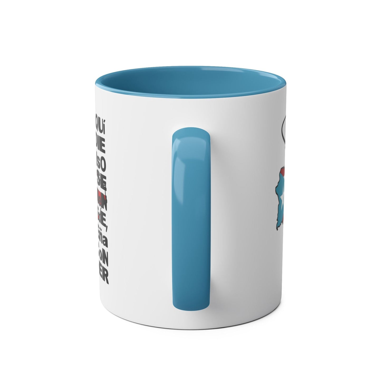 Puerto Rican Pride Two - Tone Coffee Mug, 11oz - Gift for Coffee Lovers, Home Decor, Travel Souvenirs, Unique Kitchenware, Independence Day - Metamorphosis Creations