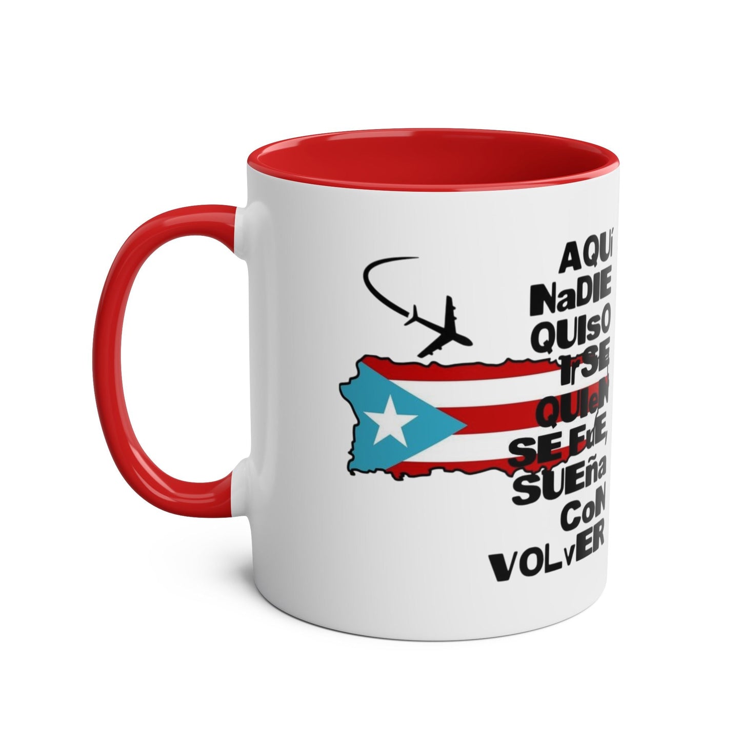 Puerto Rican Pride Two - Tone Coffee Mug, 11oz - Gift for Coffee Lovers, Home Decor, Travel Souvenirs, Unique Kitchenware, Independence Day - Metamorphosis Creations