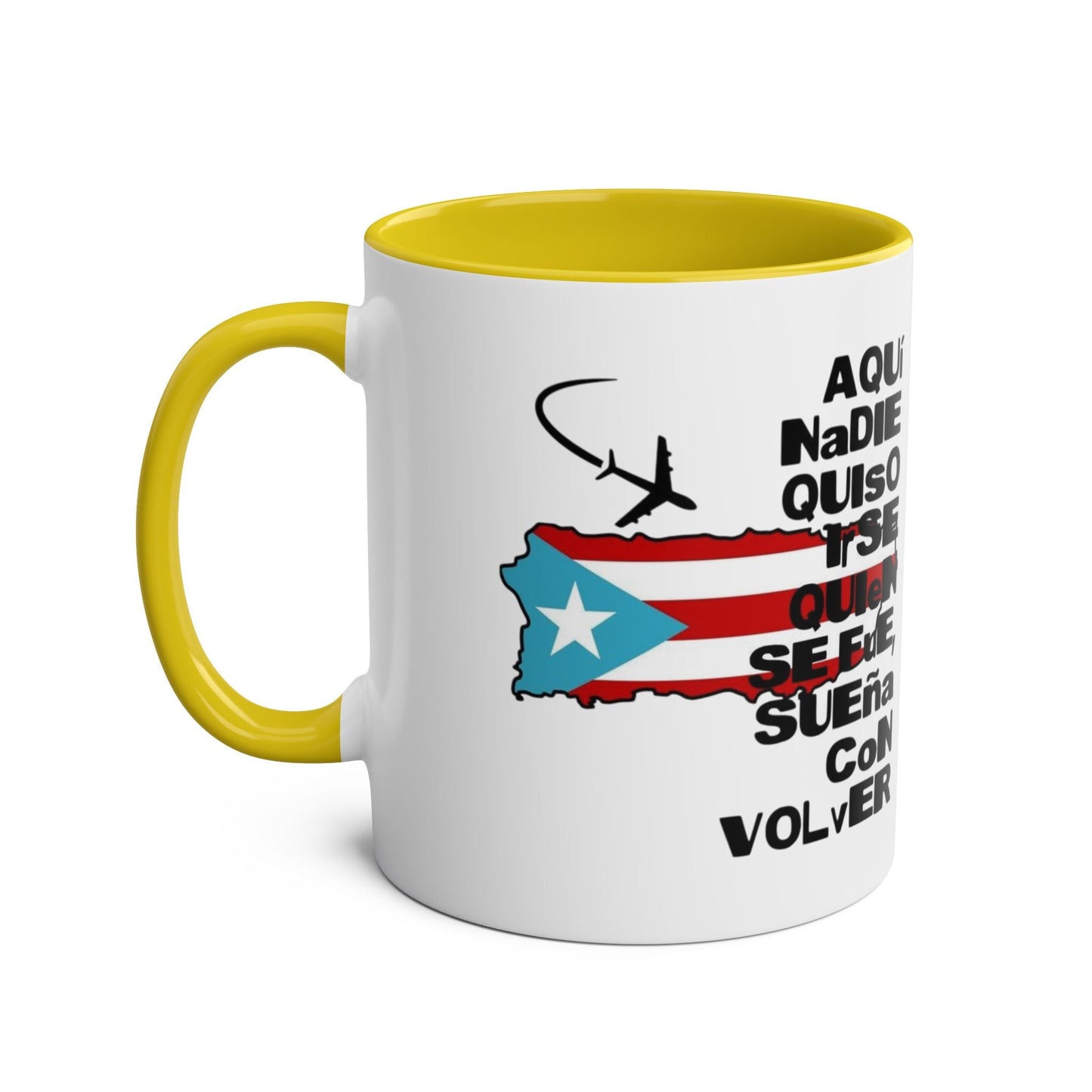 Puerto Rican Pride Two - Tone Coffee Mug, 11oz - Gift for Coffee Lovers, Home Decor, Travel Souvenirs, Unique Kitchenware, Independence Day - Metamorphosis Creations