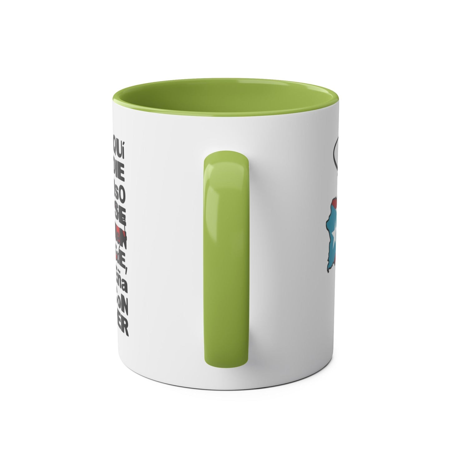 Puerto Rican Pride Two - Tone Coffee Mug, 11oz - Gift for Coffee Lovers, Home Decor, Travel Souvenirs, Unique Kitchenware, Independence Day - Metamorphosis Creations