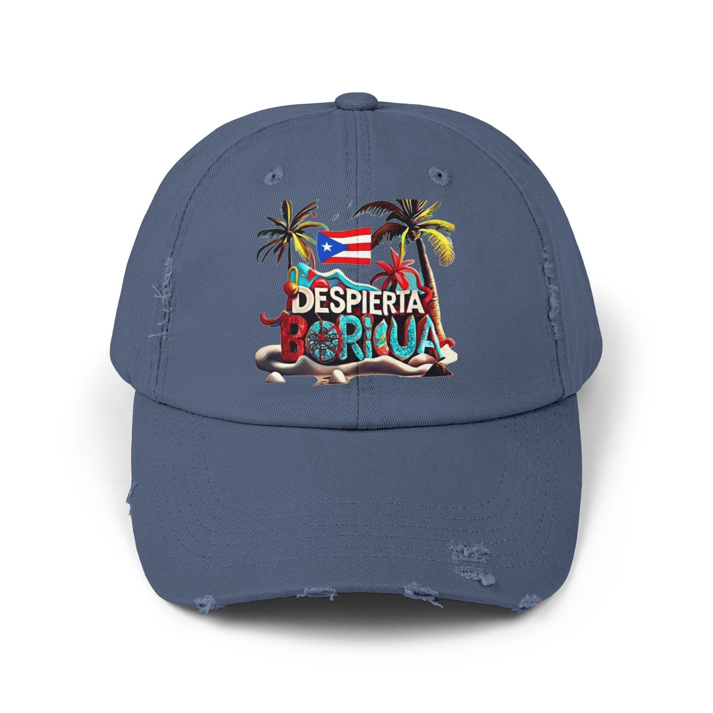 Puerto Rican Snapback Tropical Distressed Cap, Puerto Rican Pride Hat, Summer Accessories, Vacation Gear, Gift for Travelers - Metamorphosis Creations