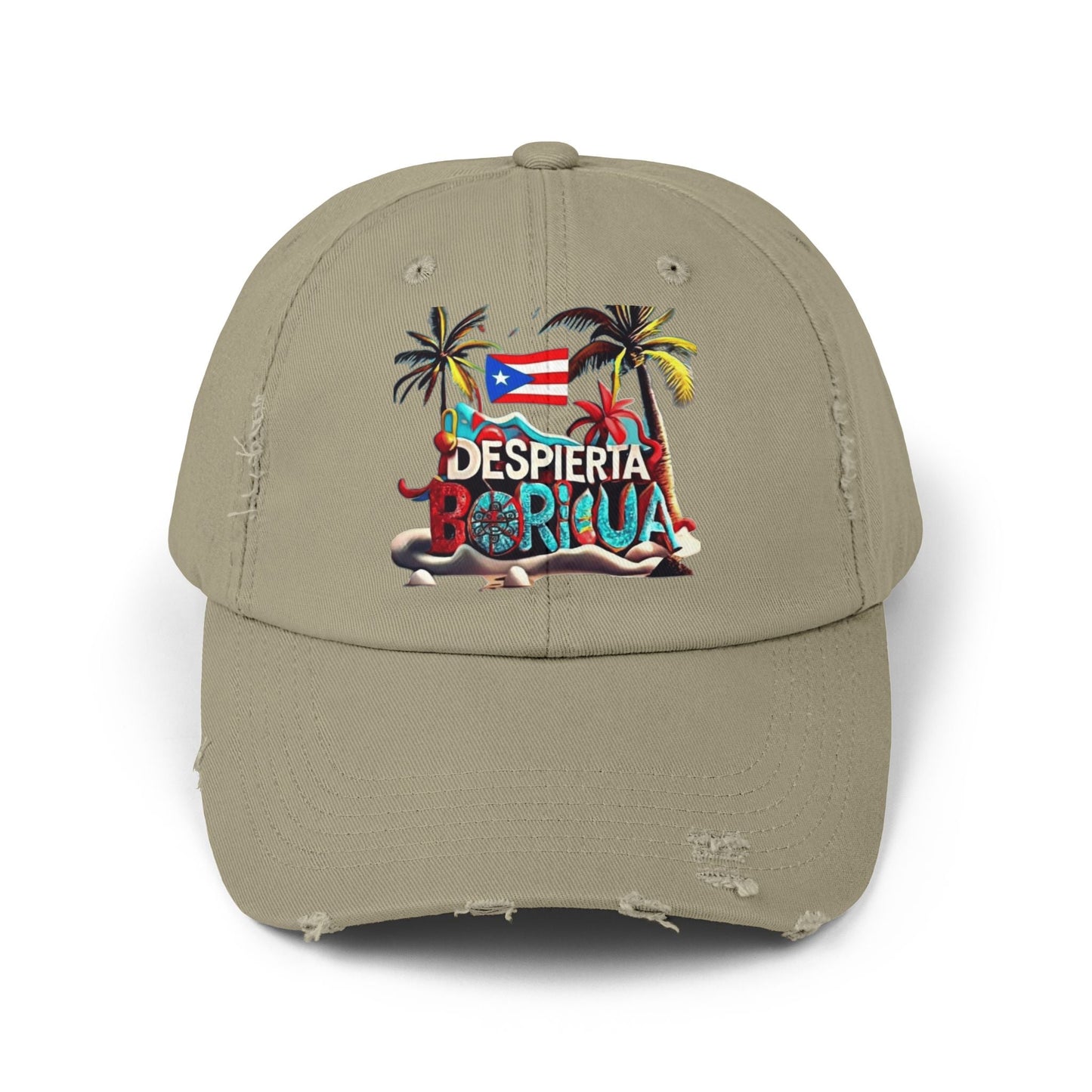 Puerto Rican Snapback Tropical Distressed Cap, Puerto Rican Pride Hat, Summer Accessories, Vacation Gear, Gift for Travelers - Metamorphosis Creations