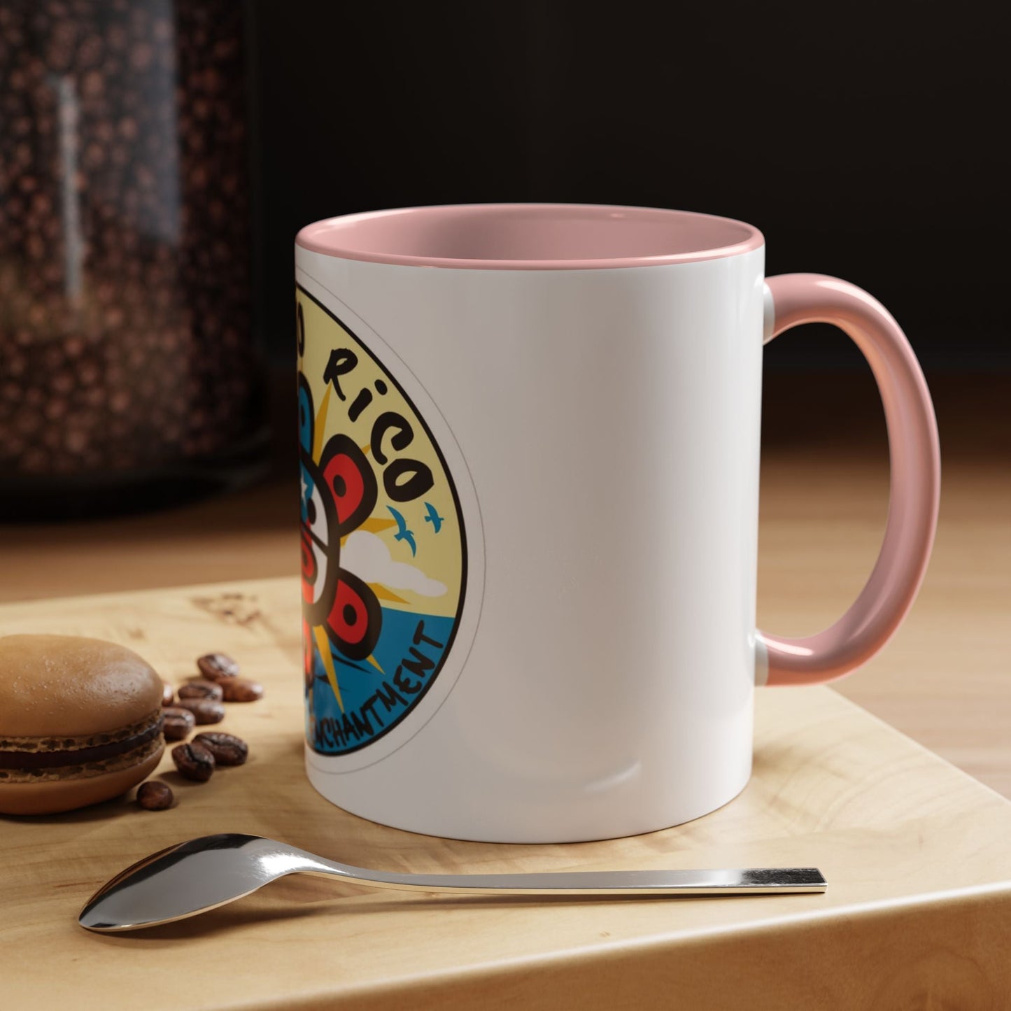 Puerto Rico Accent Coffee Mug - Island of Enchantment, Travel Souvenir, Gift for Coffee Lovers, Car Enthusiasts, Beach Decor - Metamorphosis Creations