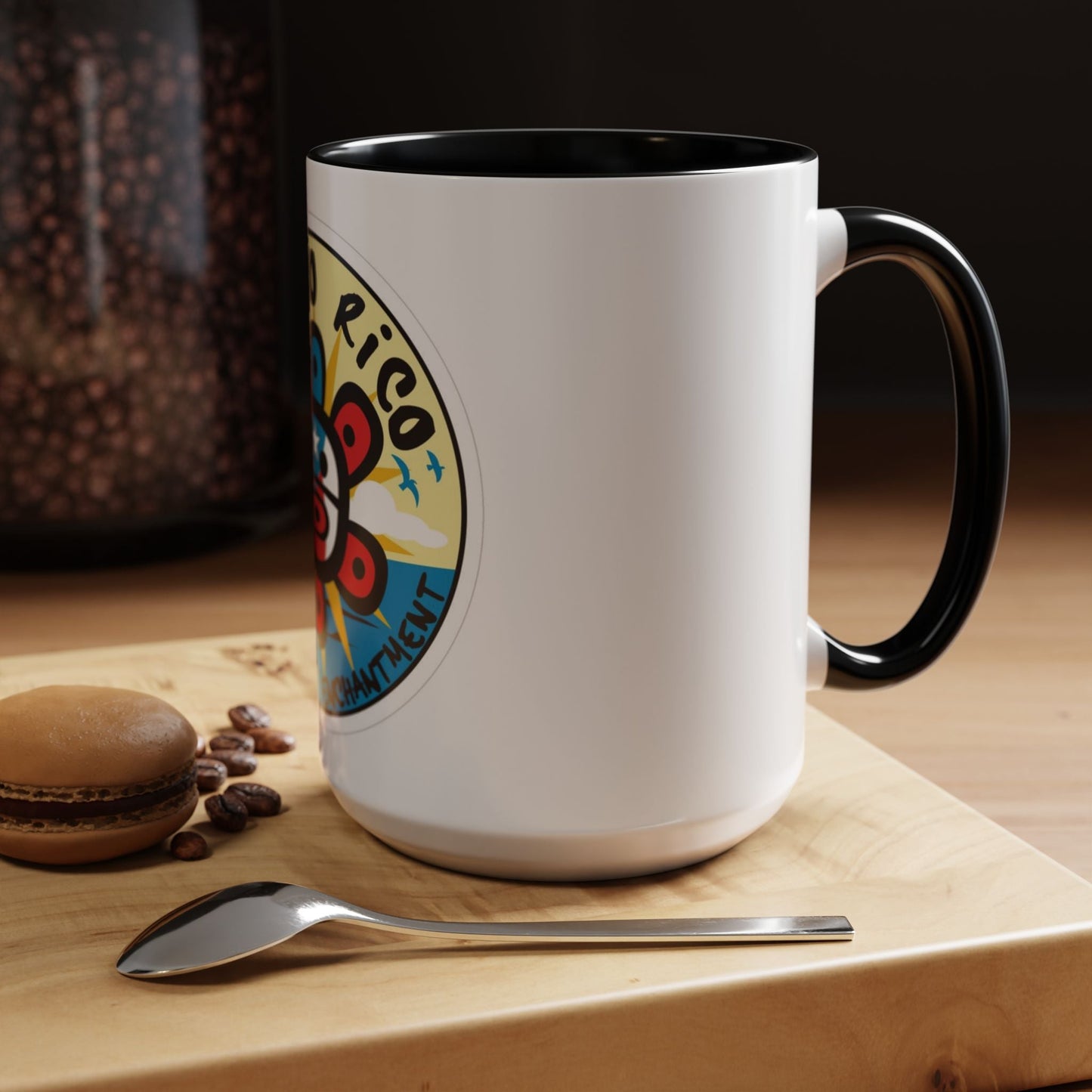 Puerto Rico Accent Coffee Mug - Island of Enchantment, Travel Souvenir, Gift for Coffee Lovers, Car Enthusiasts, Beach Decor - Metamorphosis Creations
