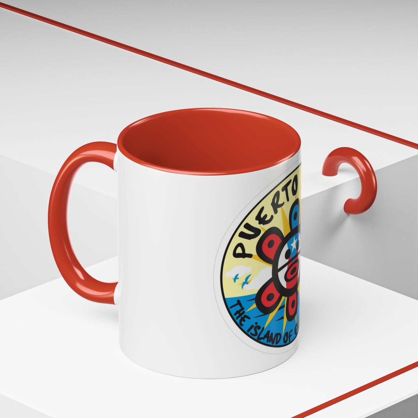 Puerto Rico Accent Coffee Mug - Island of Enchantment, Travel Souvenir, Gift for Coffee Lovers, Car Enthusiasts, Beach Decor - Metamorphosis Creations