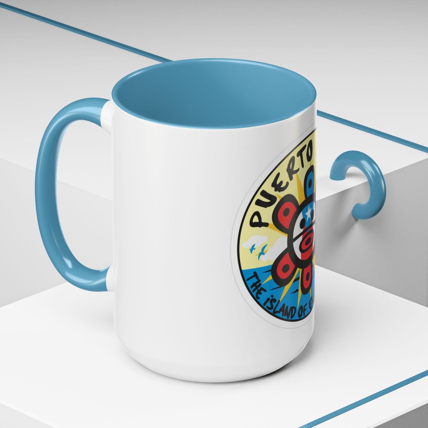 Puerto Rico Accent Coffee Mug - Island of Enchantment, Travel Souvenir, Gift for Coffee Lovers, Car Enthusiasts, Beach Decor - Metamorphosis Creations