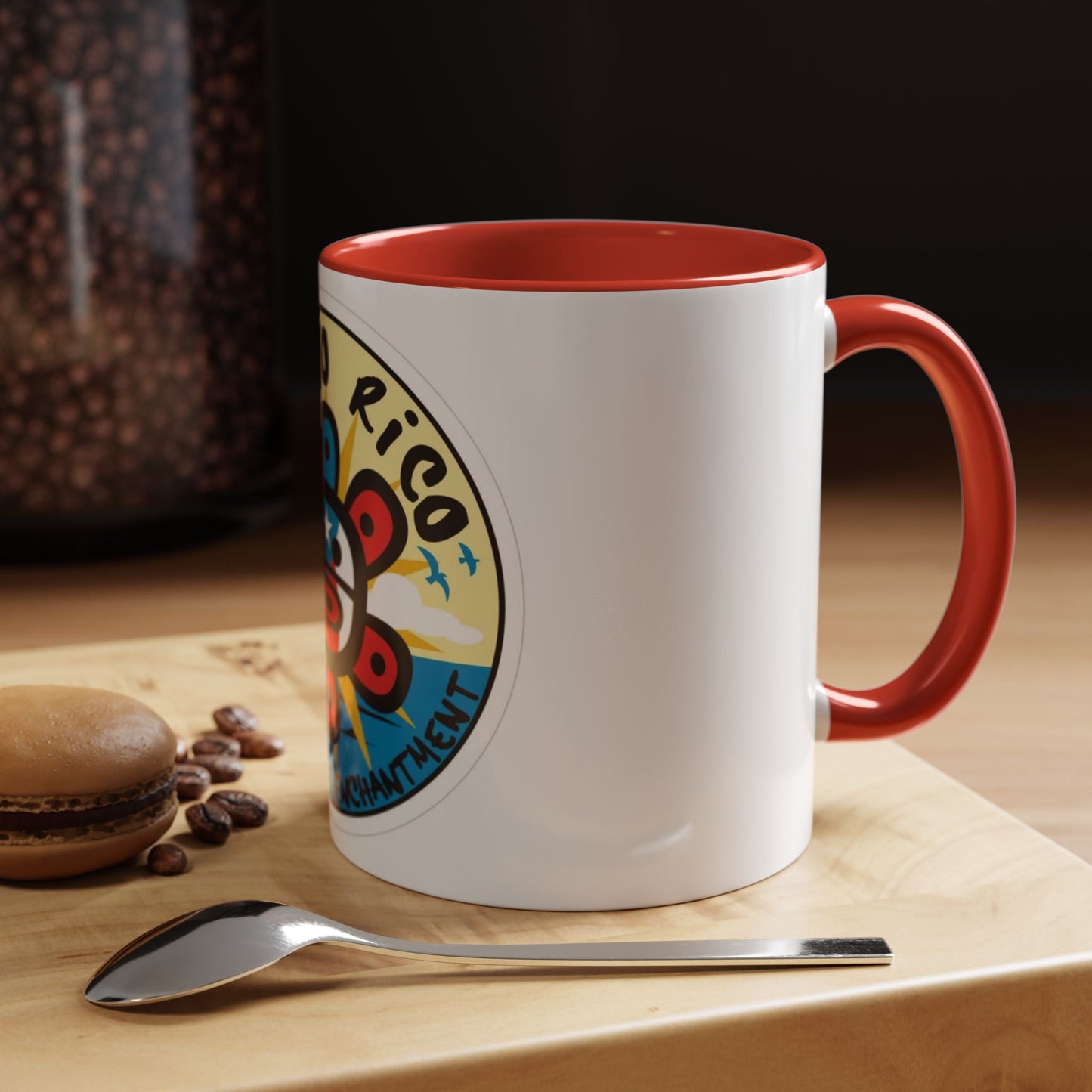 Puerto Rico Accent Coffee Mug - Island of Enchantment, Travel Souvenir, Gift for Coffee Lovers, Car Enthusiasts, Beach Decor - Metamorphosis Creations