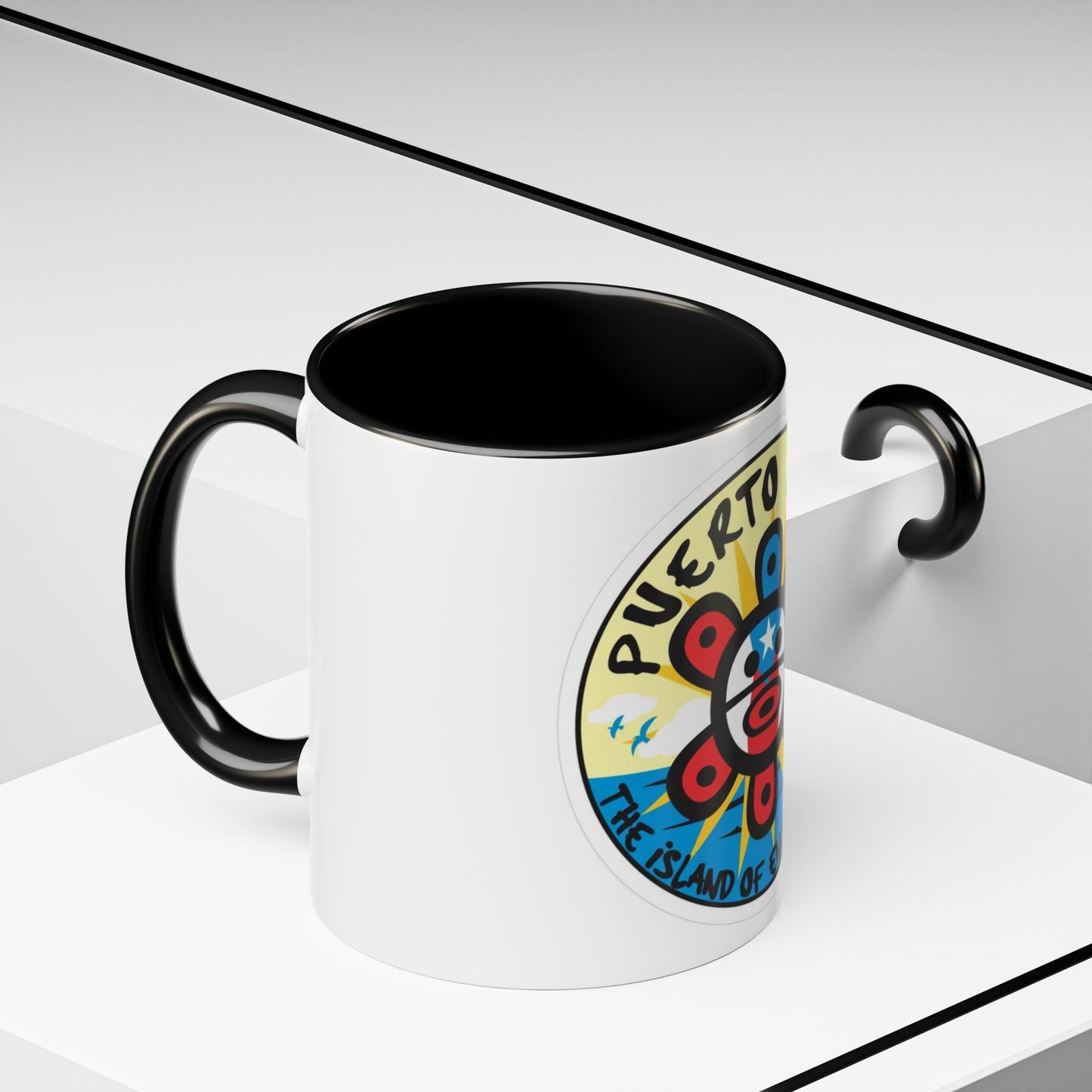 Puerto Rico Accent Coffee Mug - Island of Enchantment, Travel Souvenir, Gift for Coffee Lovers, Car Enthusiasts, Beach Decor - Metamorphosis Creations