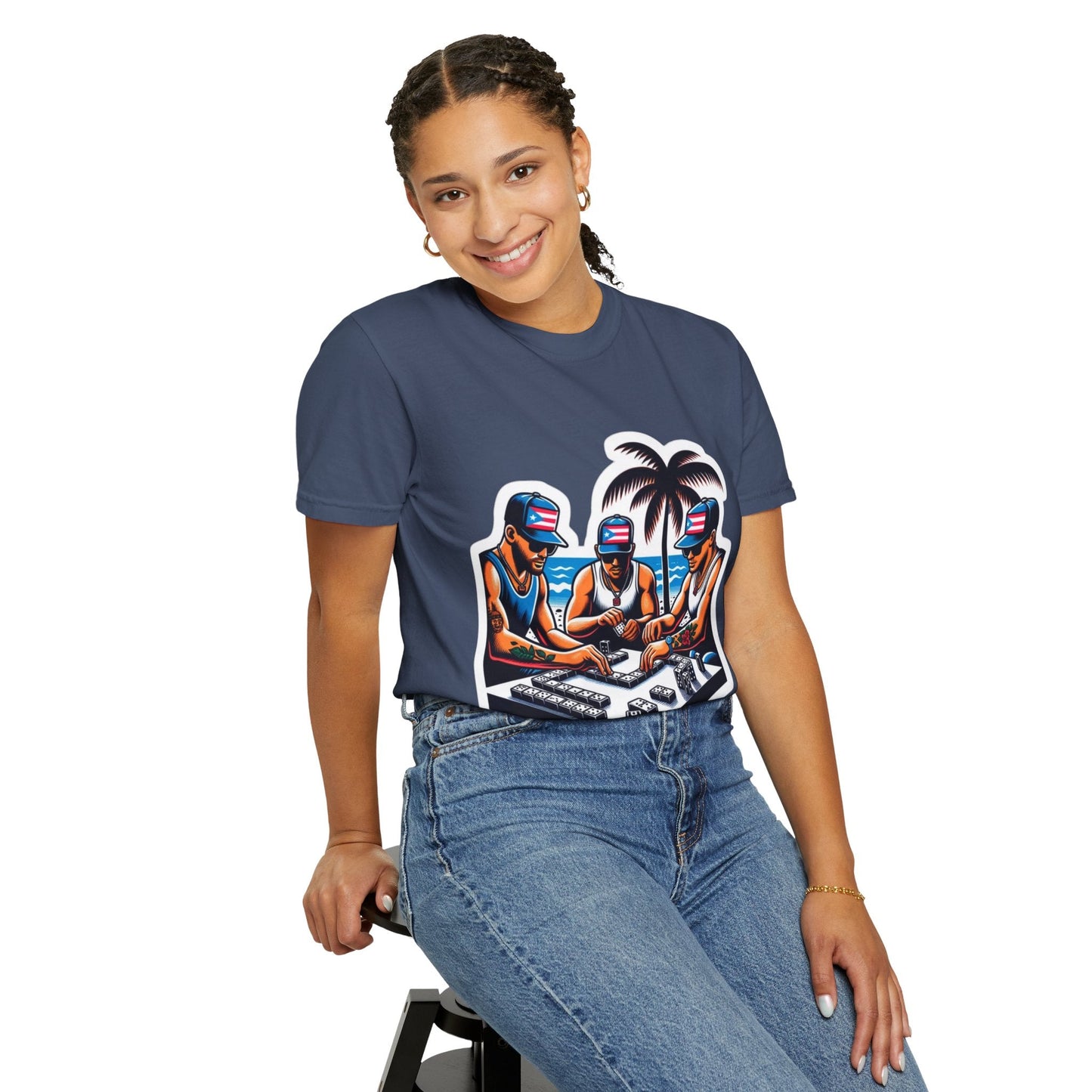 Puerto rico Domino game Unisex Garment - Dyed T-shirt - Metamorphosis Creations