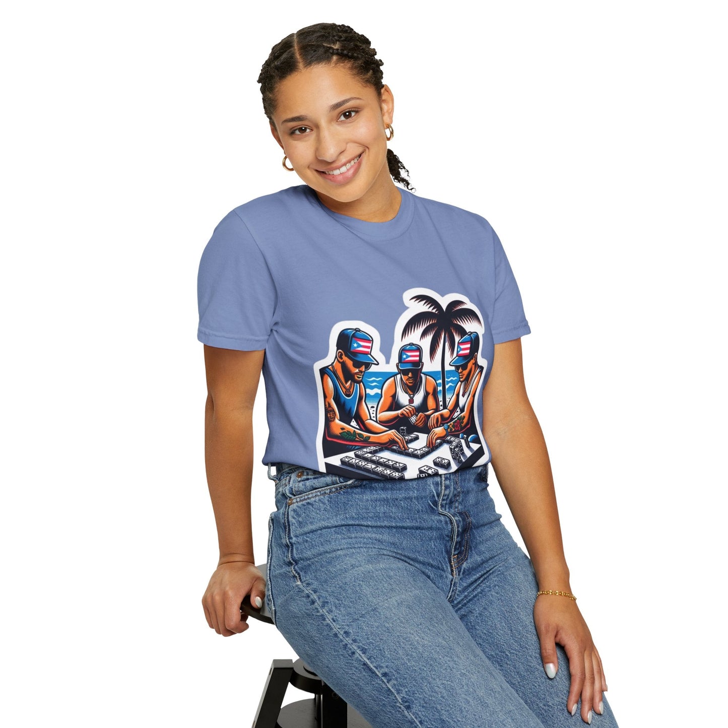 Puerto rico Domino game Unisex Garment - Dyed T-shirt - Metamorphosis Creations