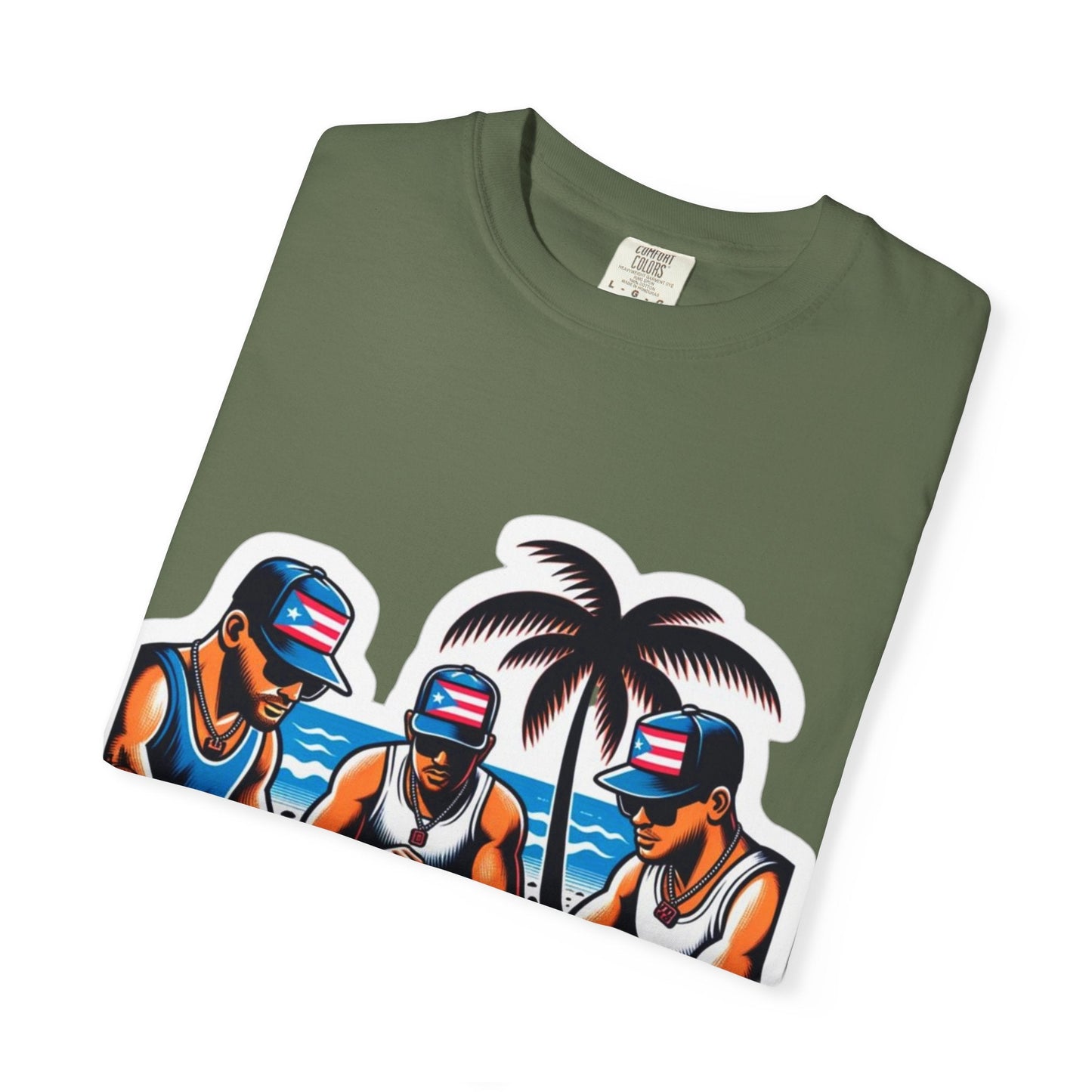 Puerto rico Domino game Unisex Garment - Dyed T-shirt - Metamorphosis Creations