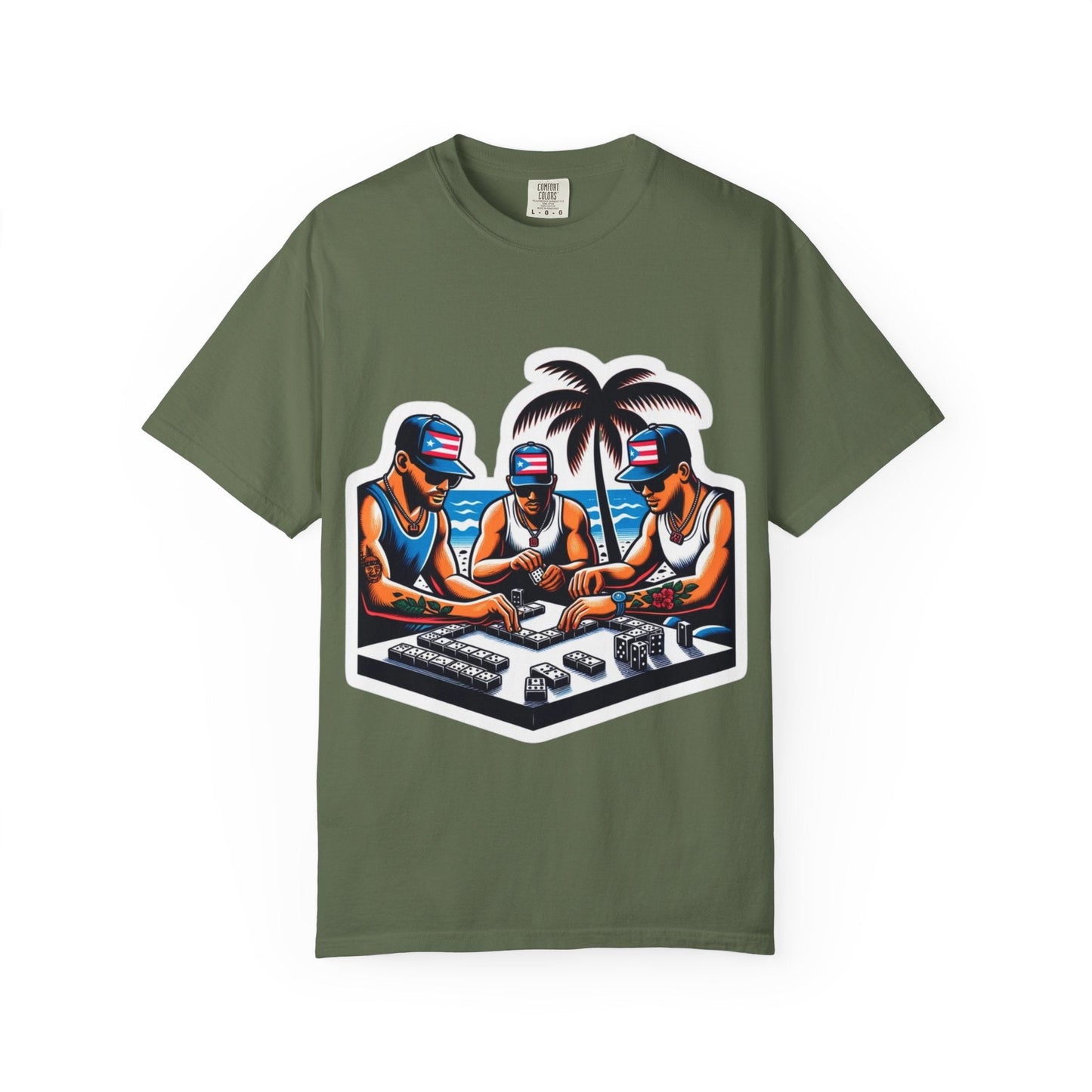 Puerto rico Domino game Unisex Garment - Dyed T-shirt - Metamorphosis Creations