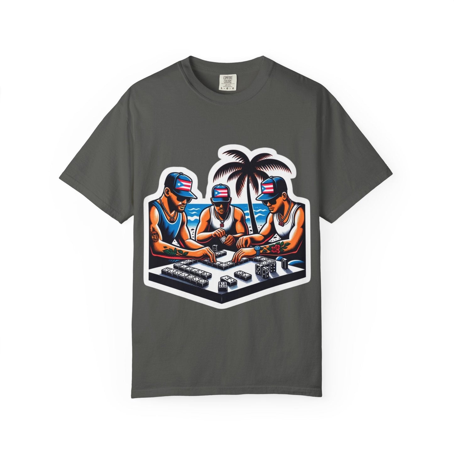 Puerto rico Domino game Unisex Garment - Dyed T-shirt - Metamorphosis Creations