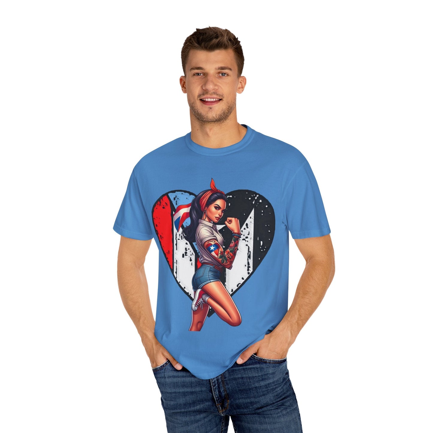 Puerto Rico Mi Amor Journal of Heritage & Heart Unisex Garment - Dyed T-shirt - Metamorphosis Creations