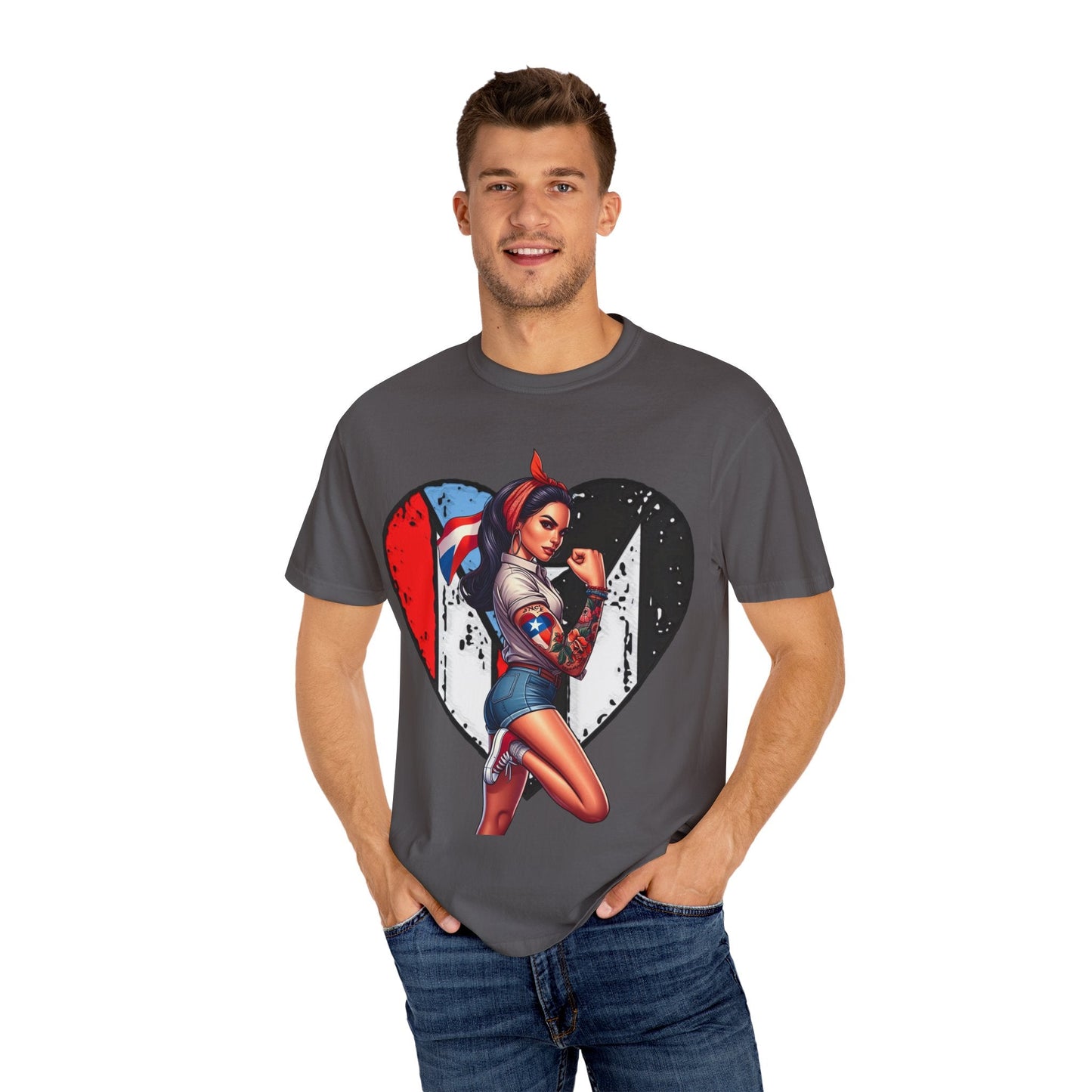 Puerto Rico Mi Amor Journal of Heritage & Heart Unisex Garment - Dyed T-shirt - Metamorphosis Creations