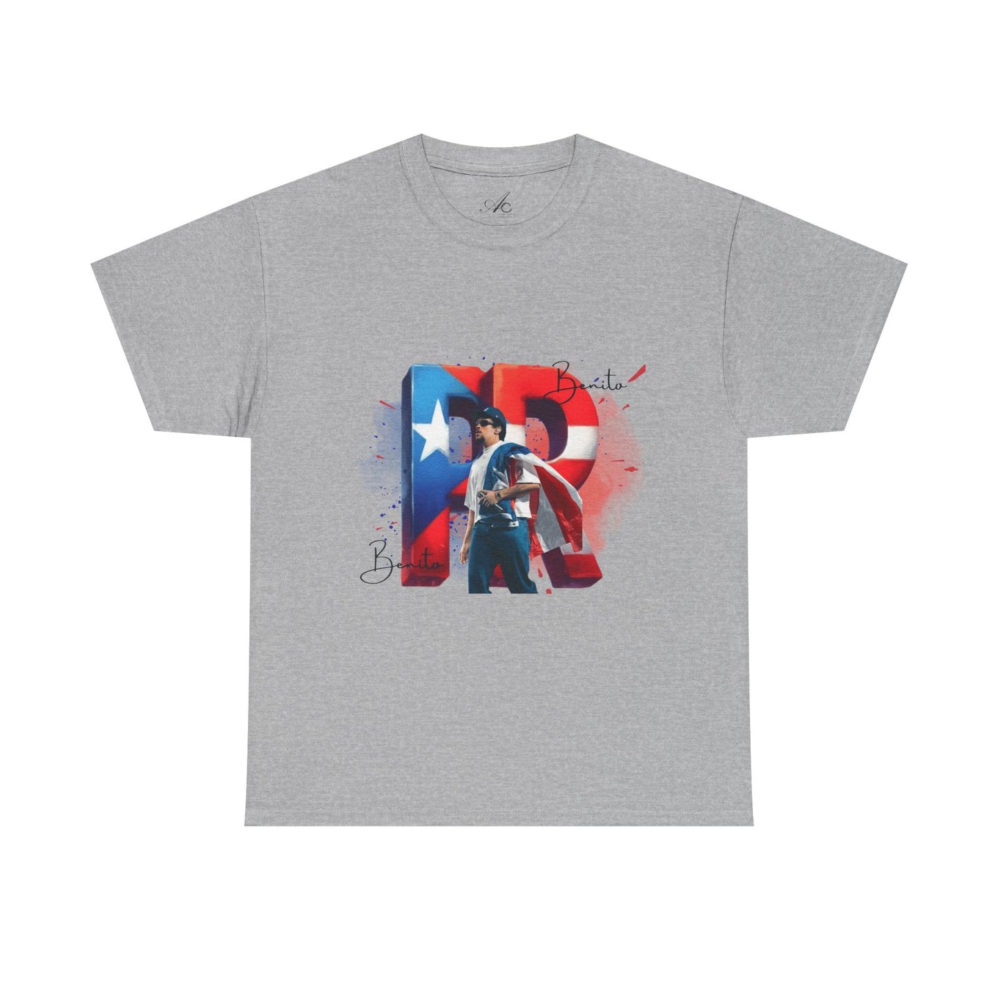 Puerto Rico Pride Collection Benito Pride Unisex Heavy Cotton Tee, Casual Wear, Gift Idea, Independence Day, Festival Outfit, Everyday Comfort - Metamorphosis Creations
