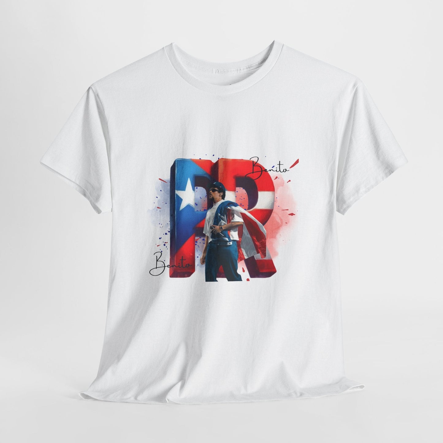 Puerto Rico Pride Collection Benito Pride Unisex Heavy Cotton Tee, Casual Wear, Gift Idea, Independence Day, Festival Outfit, Everyday Comfort - Metamorphosis Creations