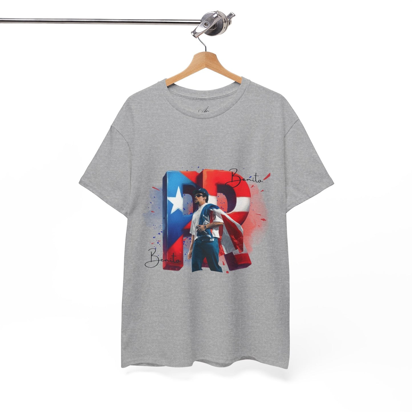 Puerto Rico Pride Collection Benito Pride Unisex Heavy Cotton Tee, Casual Wear, Gift Idea, Independence Day, Festival Outfit, Everyday Comfort - Metamorphosis Creations