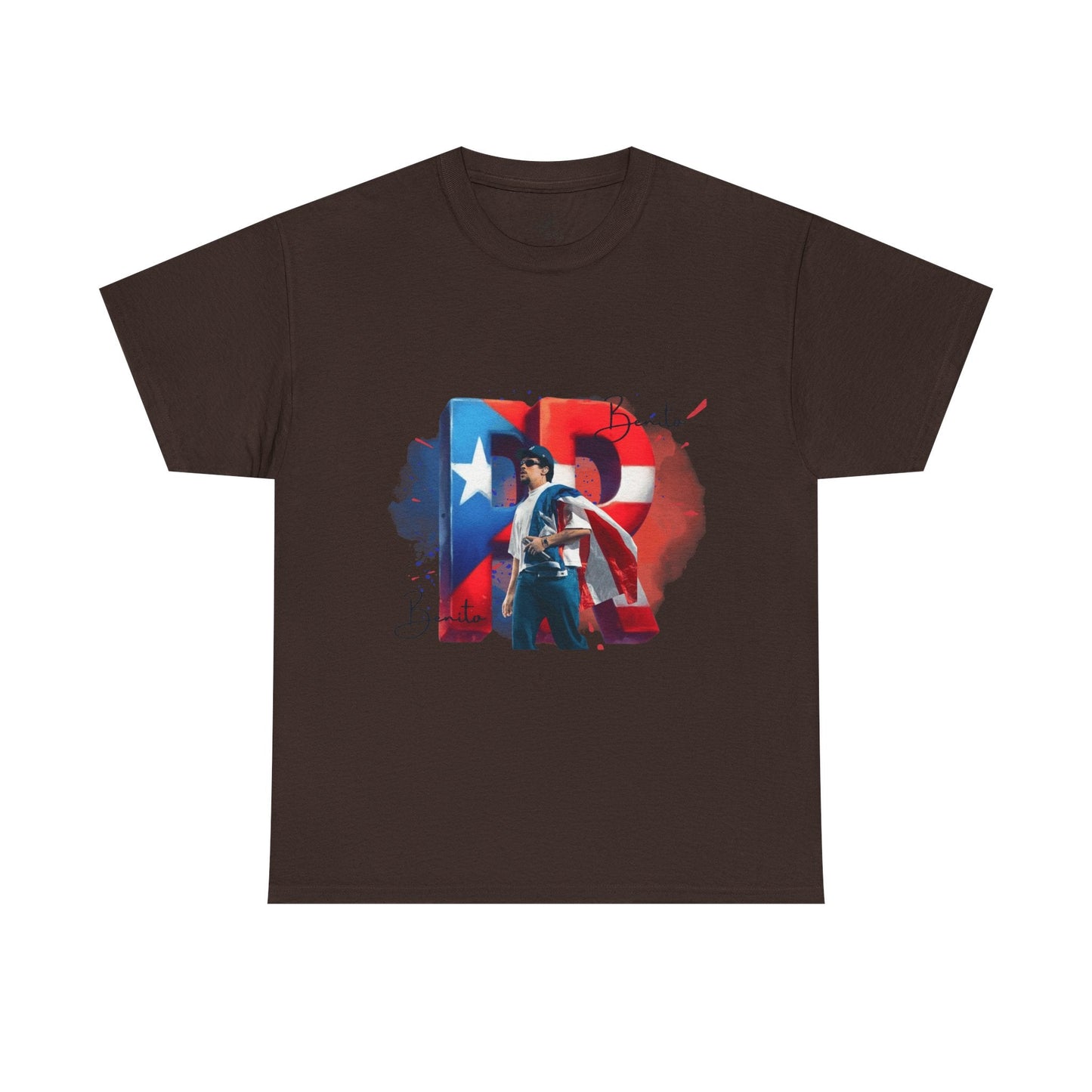 Puerto Rico Pride Collection Benito Pride Unisex Heavy Cotton Tee, Casual Wear, Gift Idea, Independence Day, Festival Outfit, Everyday Comfort - Metamorphosis Creations