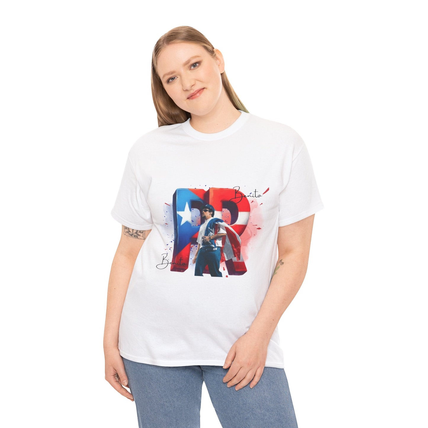 Puerto Rico Pride Collection Benito Pride Unisex Heavy Cotton Tee, Casual Wear, Gift Idea, Independence Day, Festival Outfit, Everyday Comfort - Metamorphosis Creations