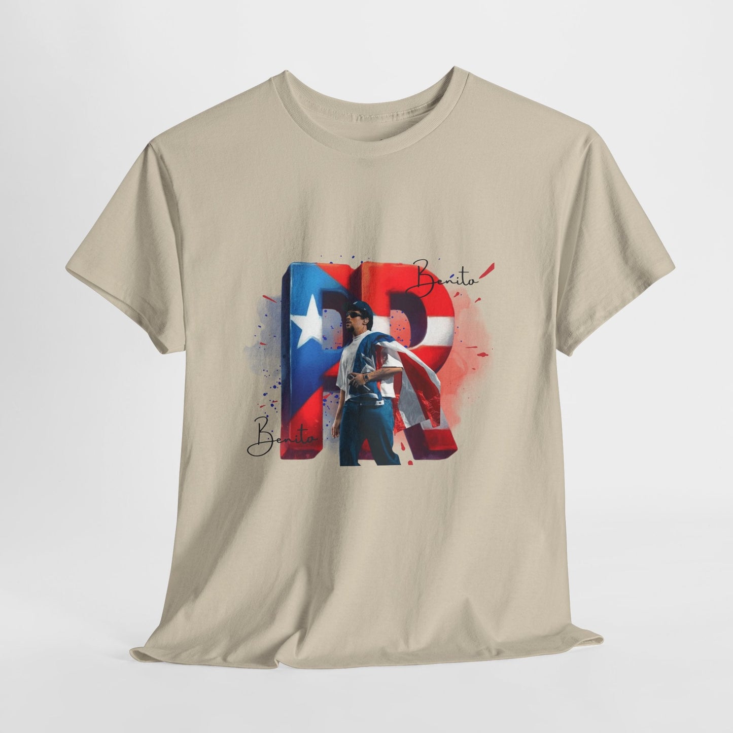 Puerto Rico Pride Collection Benito Pride Unisex Heavy Cotton Tee, Casual Wear, Gift Idea, Independence Day, Festival Outfit, Everyday Comfort - Metamorphosis Creations