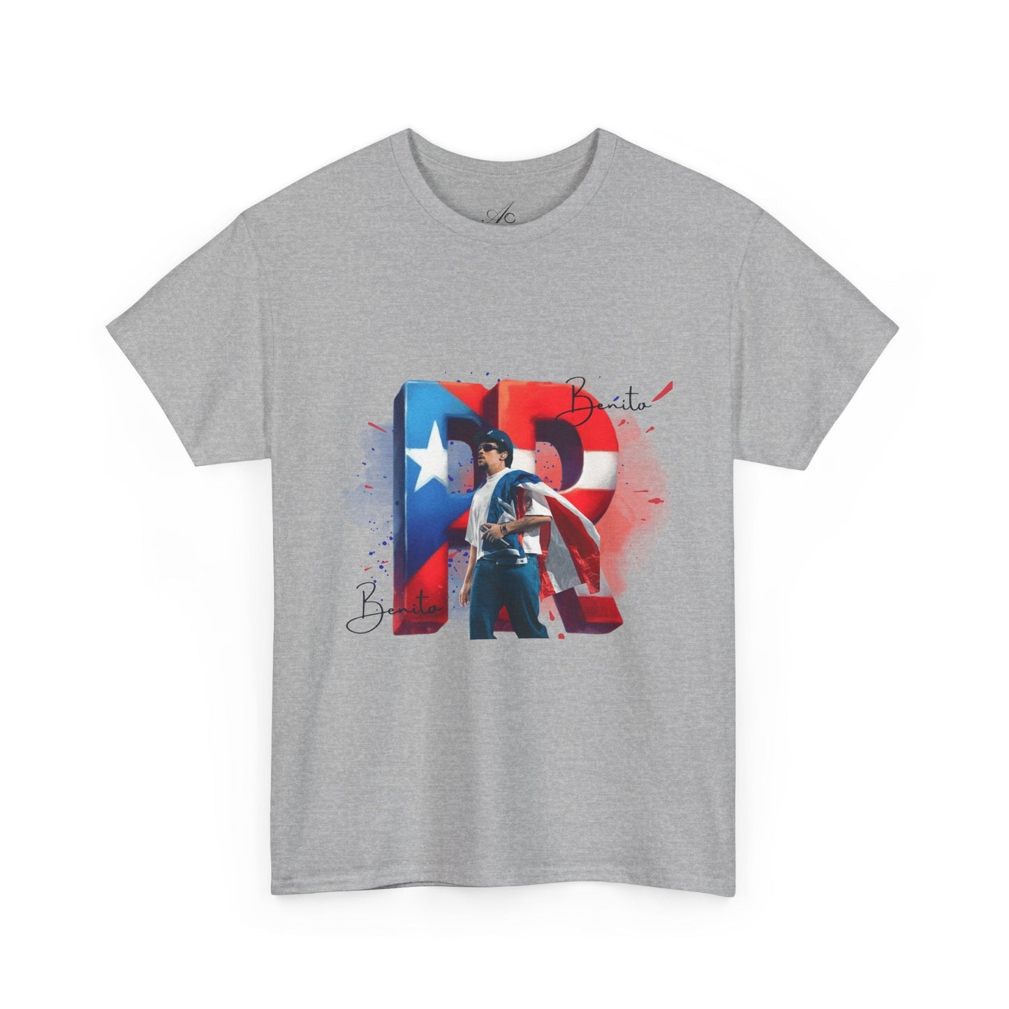 Puerto Rico Pride Collection Benito Pride Unisex Heavy Cotton Tee, Casual Wear, Gift Idea, Independence Day, Festival Outfit, Everyday Comfort - Metamorphosis Creations