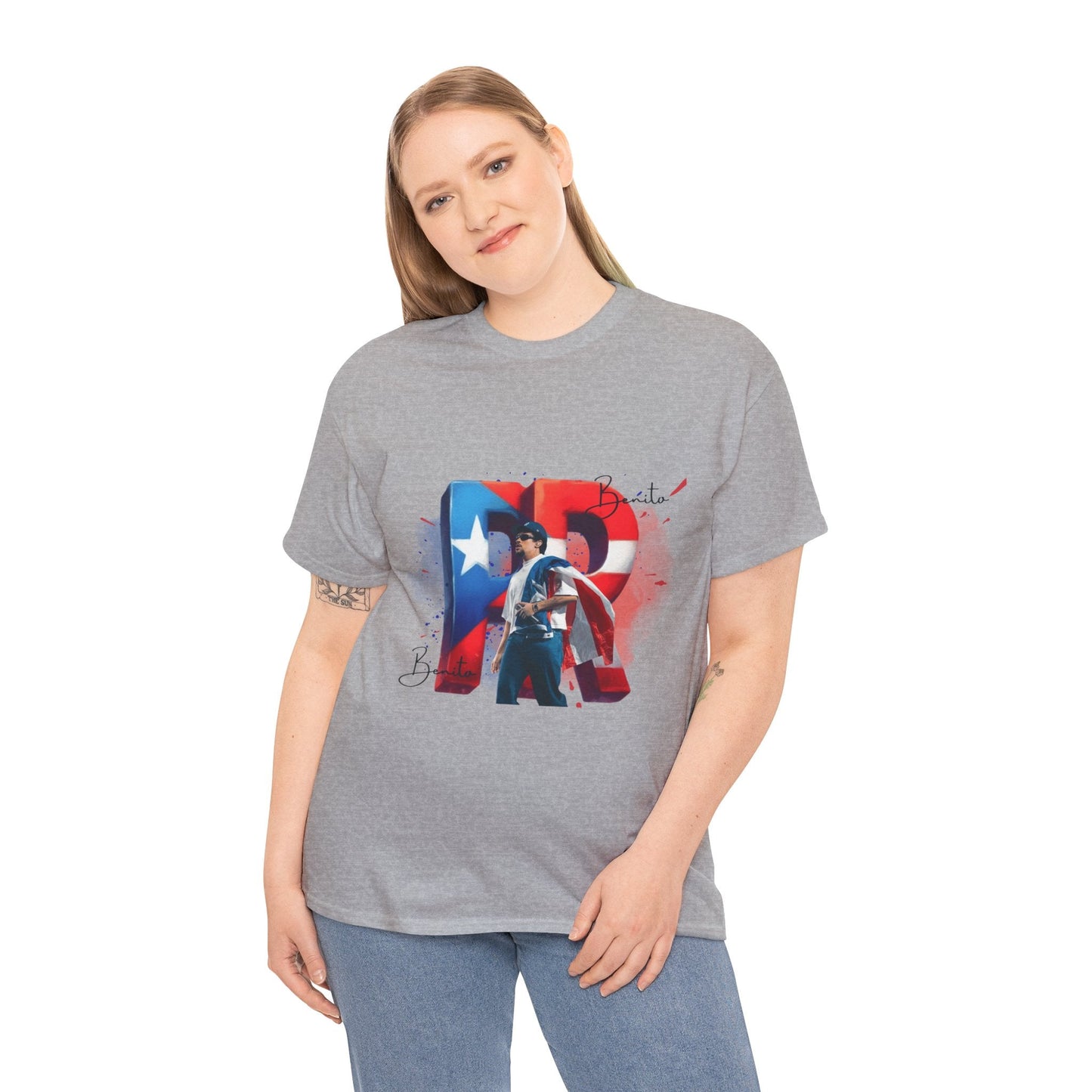 Puerto Rico Pride Collection Benito Pride Unisex Heavy Cotton Tee, Casual Wear, Gift Idea, Independence Day, Festival Outfit, Everyday Comfort - Metamorphosis Creations