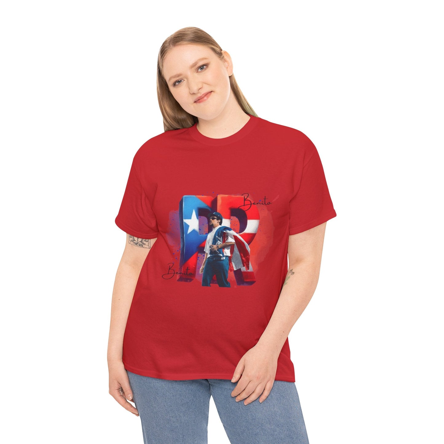 Puerto Rico Pride Collection Benito Pride Unisex Heavy Cotton Tee, Casual Wear, Gift Idea, Independence Day, Festival Outfit, Everyday Comfort - Metamorphosis Creations