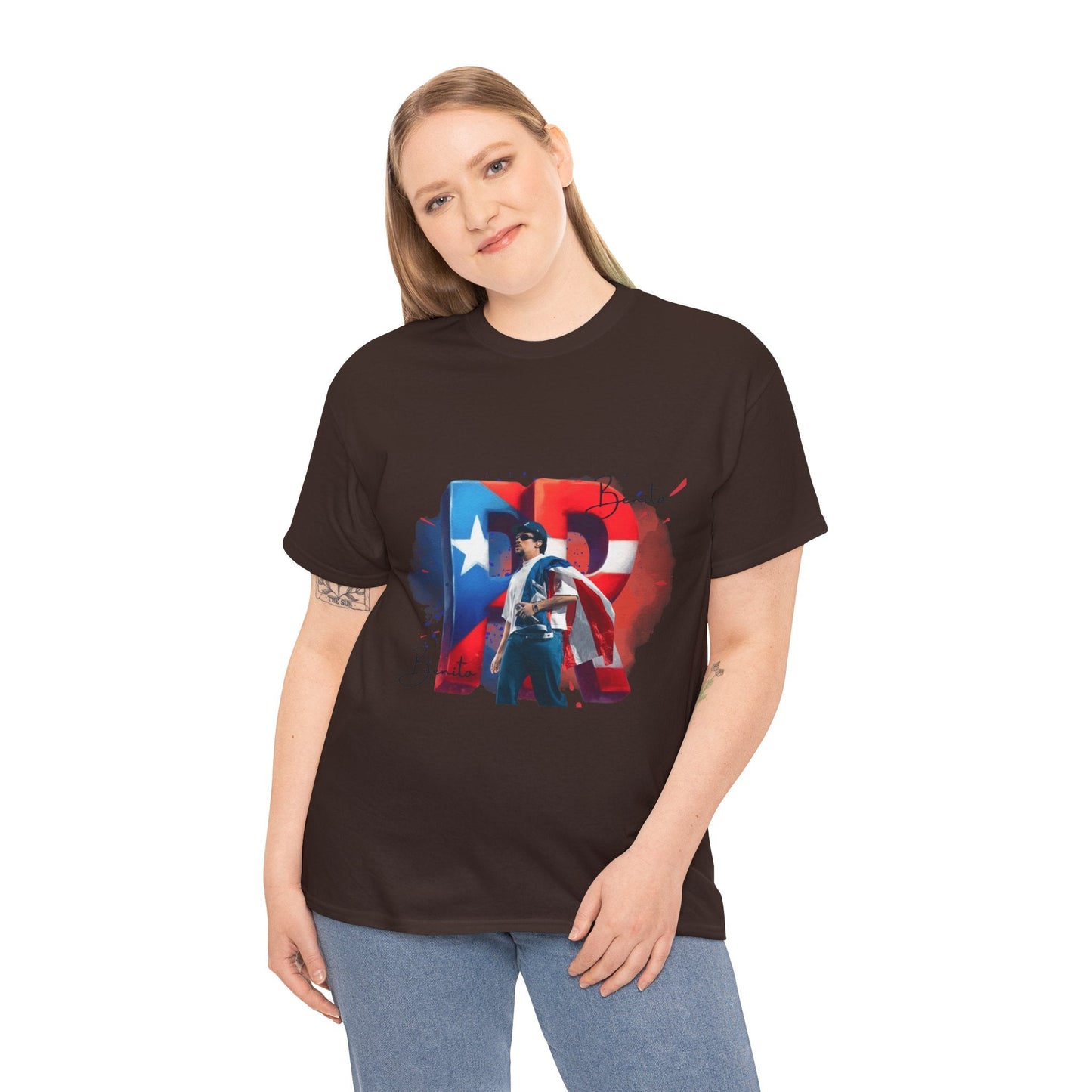 Puerto Rico Pride Collection Benito Pride Unisex Heavy Cotton Tee, Casual Wear, Gift Idea, Independence Day, Festival Outfit, Everyday Comfort - Metamorphosis Creations