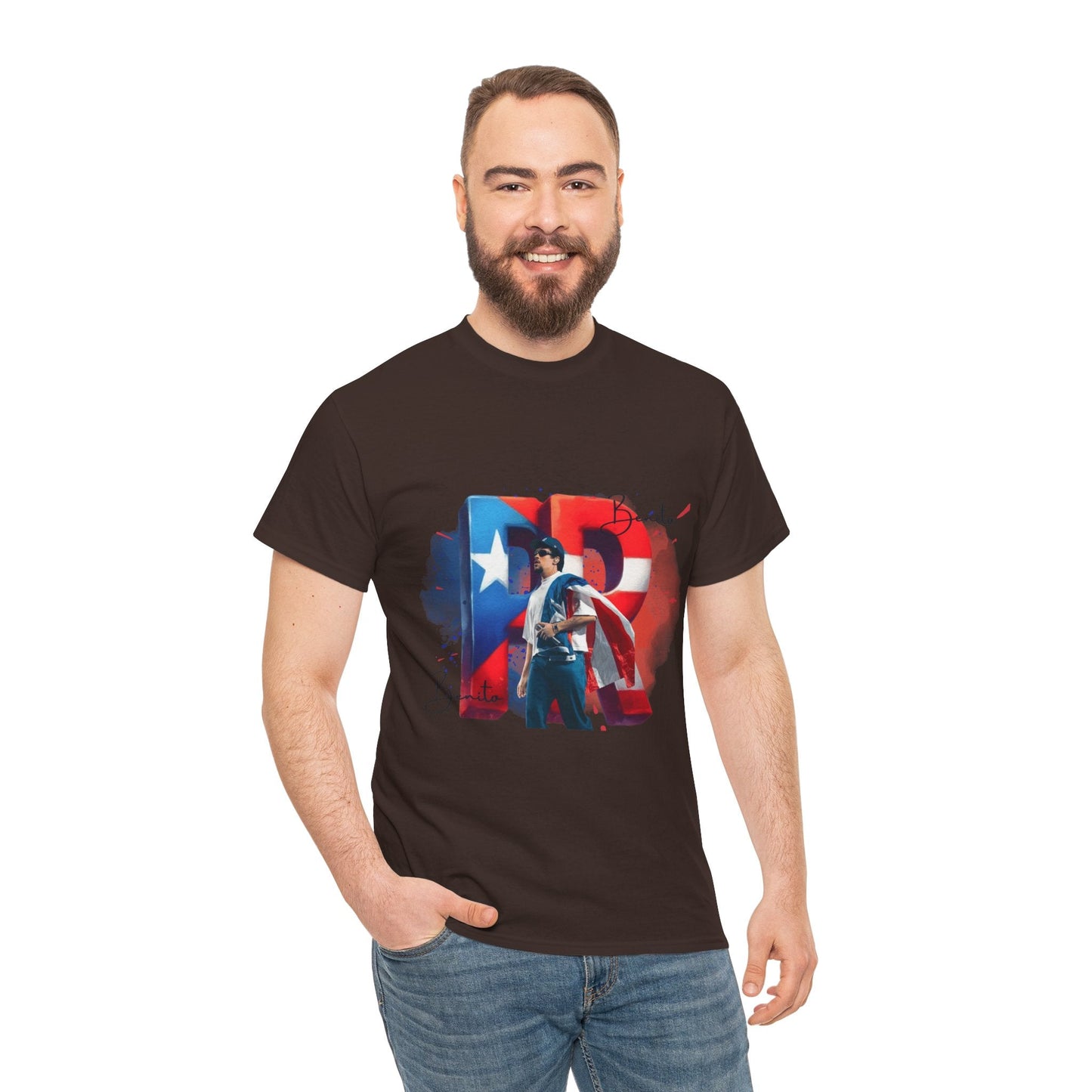 Puerto Rico Pride Collection Benito Pride Unisex Heavy Cotton Tee, Casual Wear, Gift Idea, Independence Day, Festival Outfit, Everyday Comfort - Metamorphosis Creations