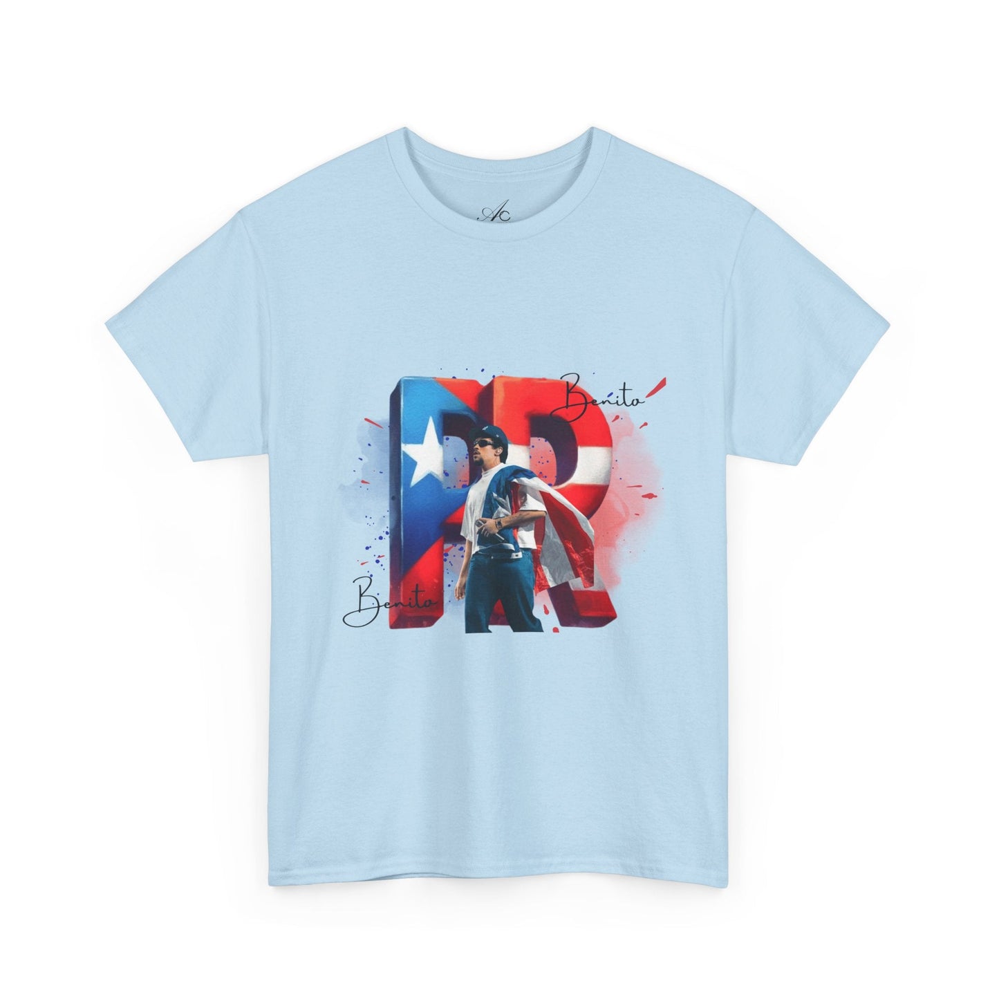 Puerto Rico Pride Collection Benito Pride Unisex Heavy Cotton Tee, Casual Wear, Gift Idea, Independence Day, Festival Outfit, Everyday Comfort - Metamorphosis Creations