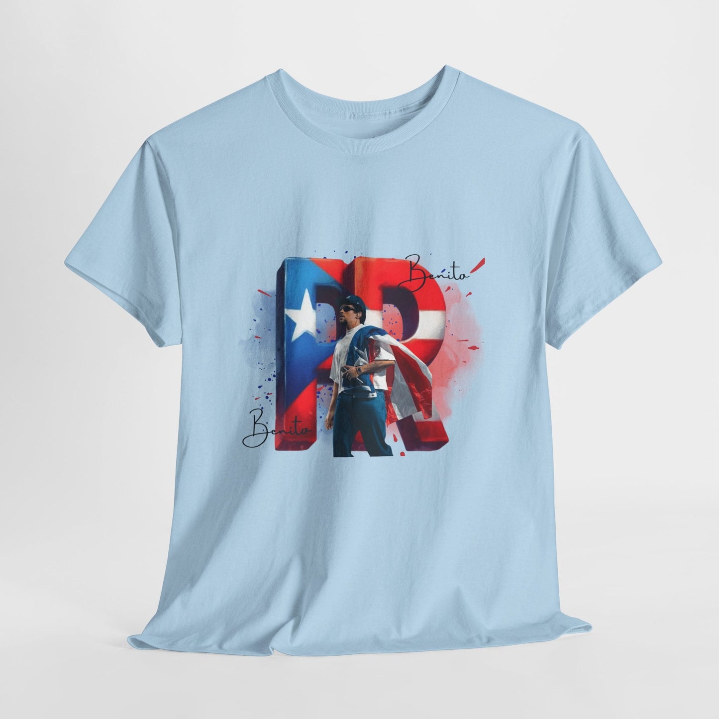 Puerto Rico Pride Collection Benito Pride Unisex Heavy Cotton Tee, Casual Wear, Gift Idea, Independence Day, Festival Outfit, Everyday Comfort - Metamorphosis Creations