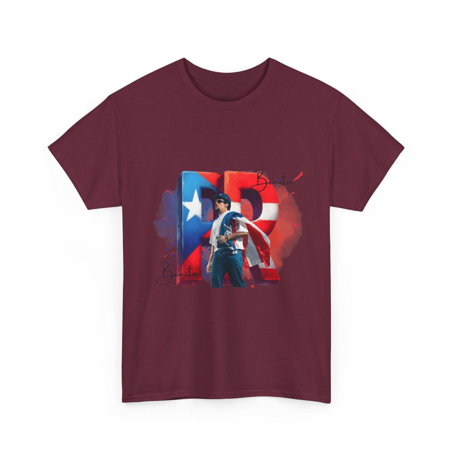 Puerto Rico Pride Collection Benito Pride Unisex Heavy Cotton Tee, Casual Wear, Gift Idea, Independence Day, Festival Outfit, Everyday Comfort - Metamorphosis Creations
