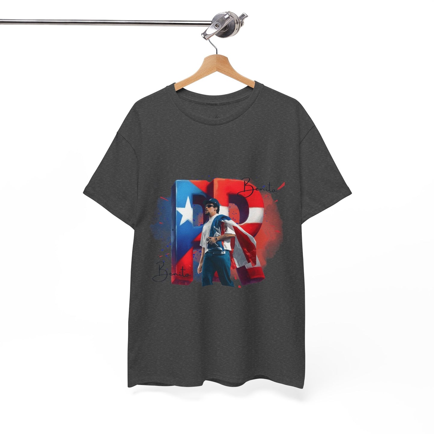 Puerto Rico Pride Collection Benito Pride Unisex Heavy Cotton Tee, Casual Wear, Gift Idea, Independence Day, Festival Outfit, Everyday Comfort - Metamorphosis Creations