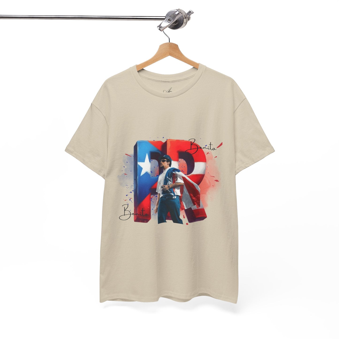 Puerto Rico Pride Collection Benito Pride Unisex Heavy Cotton Tee, Casual Wear, Gift Idea, Independence Day, Festival Outfit, Everyday Comfort - Metamorphosis Creations