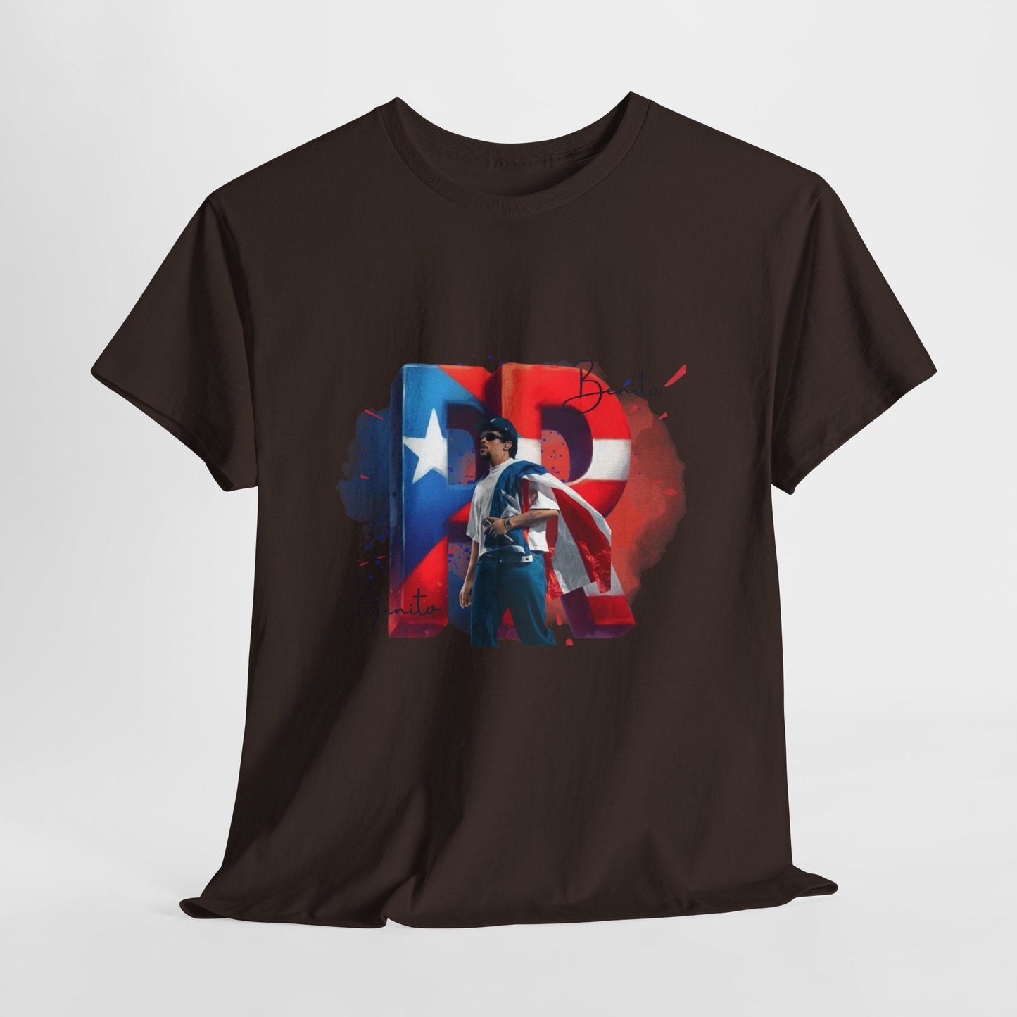 Puerto Rico Pride Collection Benito Pride Unisex Heavy Cotton Tee, Casual Wear, Gift Idea, Independence Day, Festival Outfit, Everyday Comfort - Metamorphosis Creations