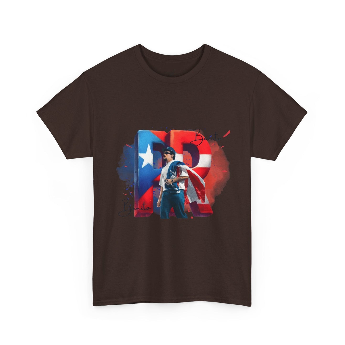 Puerto Rico Pride Collection Benito Pride Unisex Heavy Cotton Tee, Casual Wear, Gift Idea, Independence Day, Festival Outfit, Everyday Comfort - Metamorphosis Creations