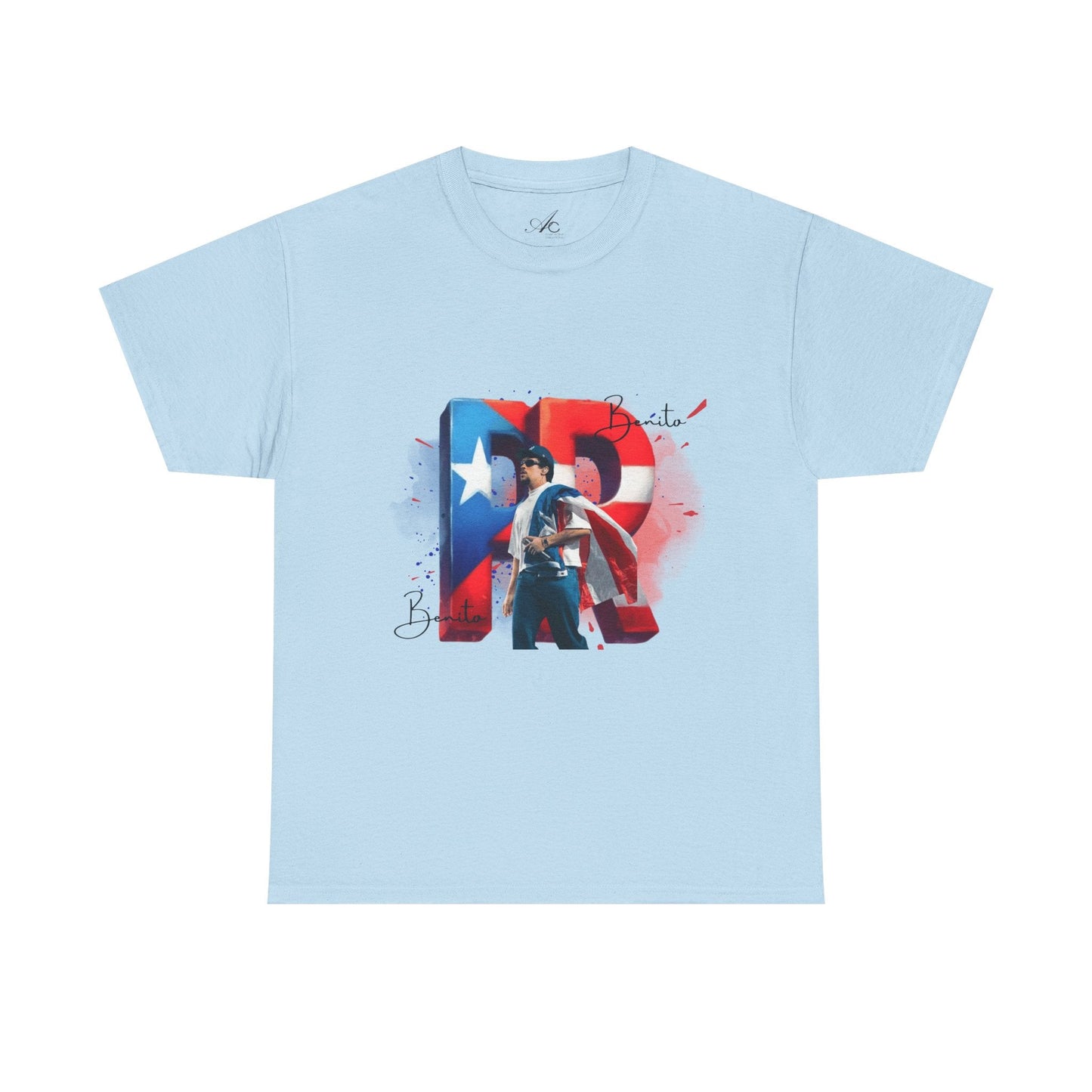 Puerto Rico Pride Collection Benito Pride Unisex Heavy Cotton Tee, Casual Wear, Gift Idea, Independence Day, Festival Outfit, Everyday Comfort - Metamorphosis Creations