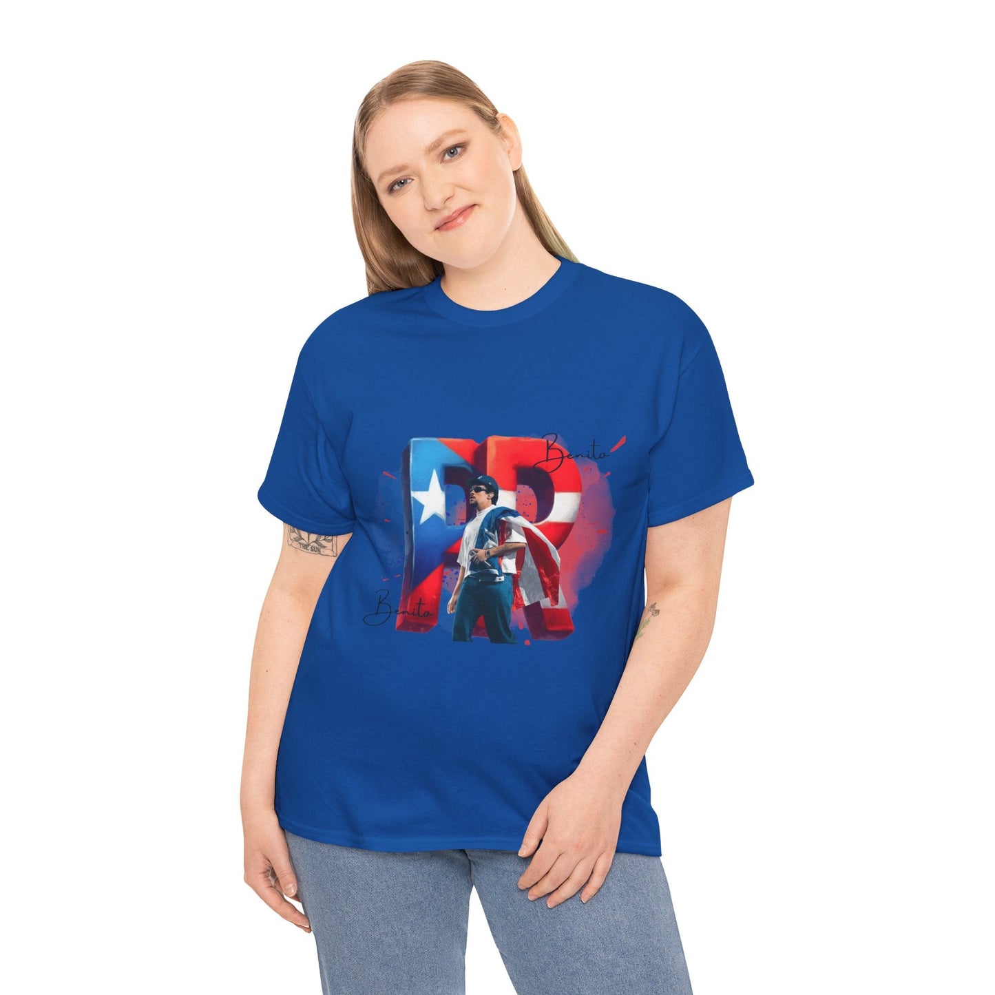 Puerto Rico Pride Collection Benito Pride Unisex Heavy Cotton Tee, Casual Wear, Gift Idea, Independence Day, Festival Outfit, Everyday Comfort - Metamorphosis Creations