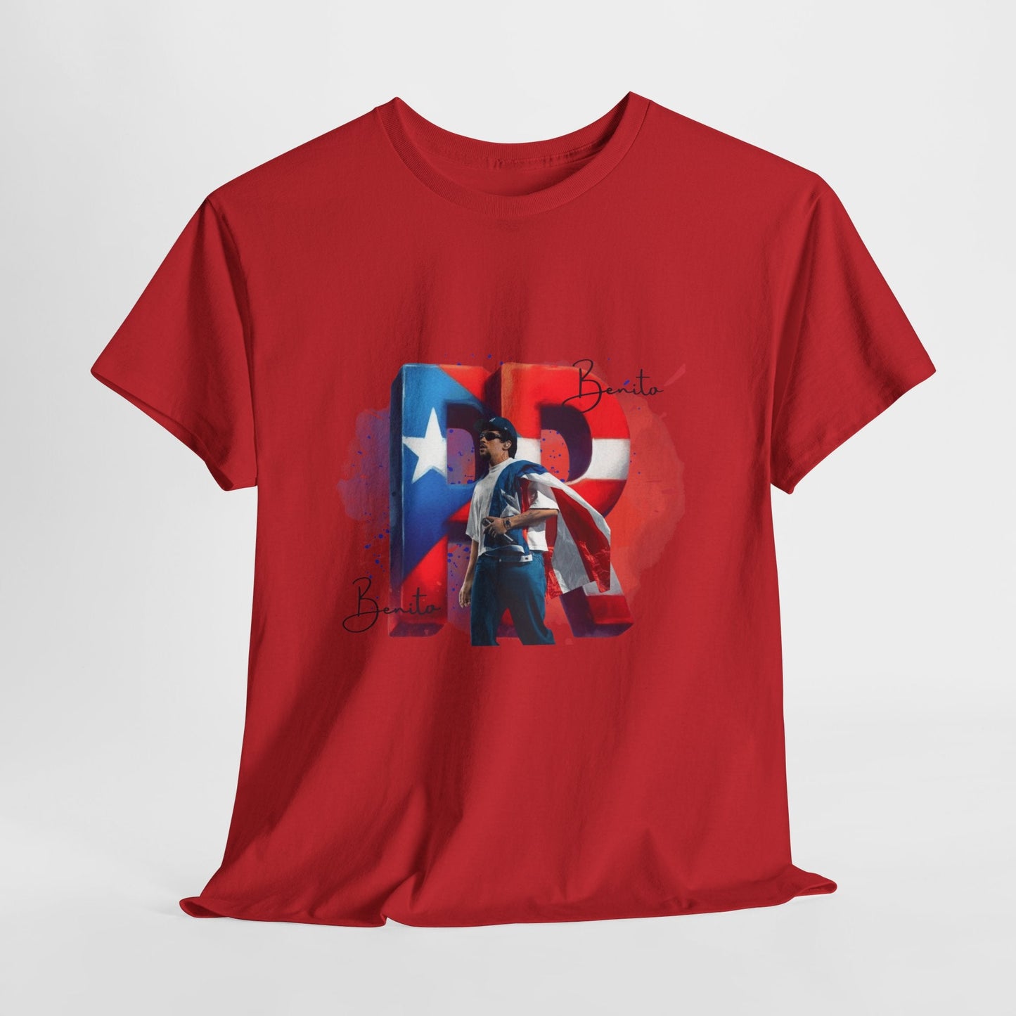Puerto Rico Pride Collection Benito Pride Unisex Heavy Cotton Tee, Casual Wear, Gift Idea, Independence Day, Festival Outfit, Everyday Comfort - Metamorphosis Creations