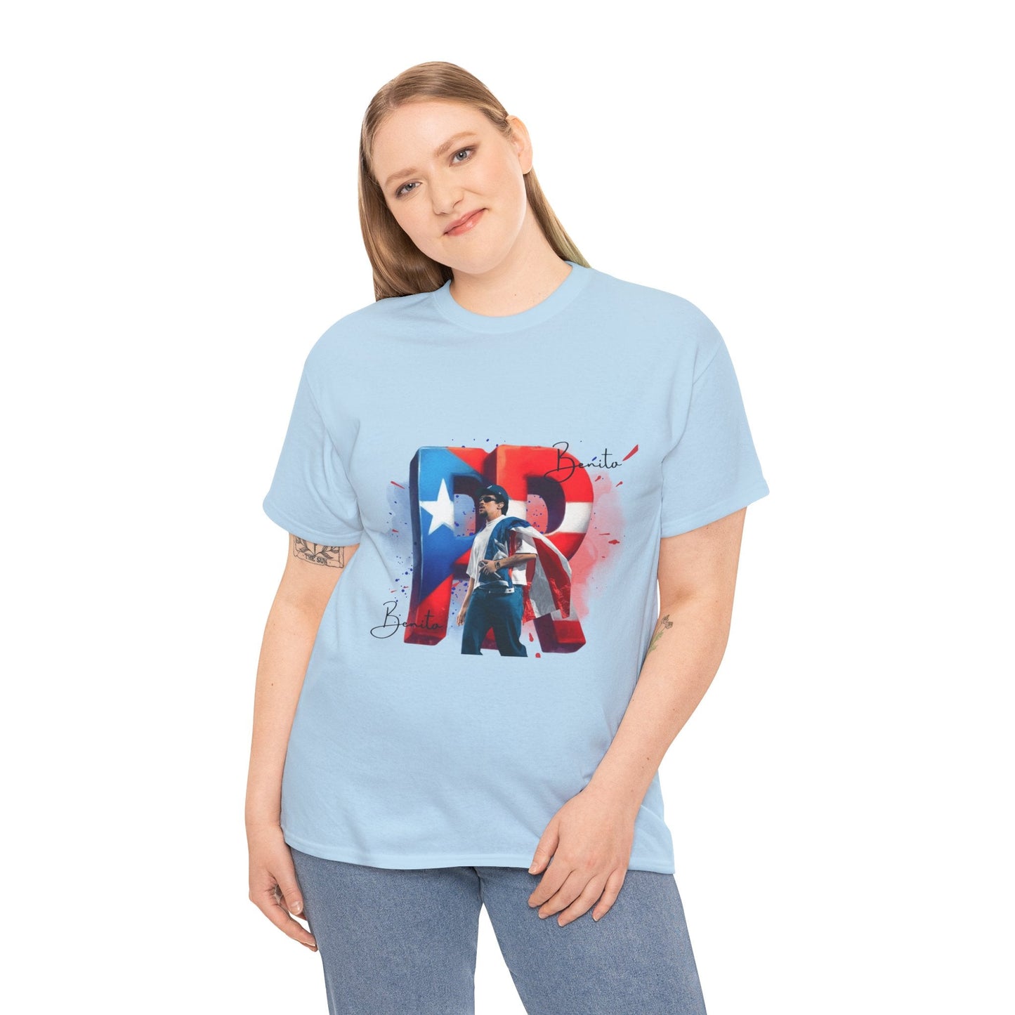 Puerto Rico Pride Collection Benito Pride Unisex Heavy Cotton Tee, Casual Wear, Gift Idea, Independence Day, Festival Outfit, Everyday Comfort - Metamorphosis Creations