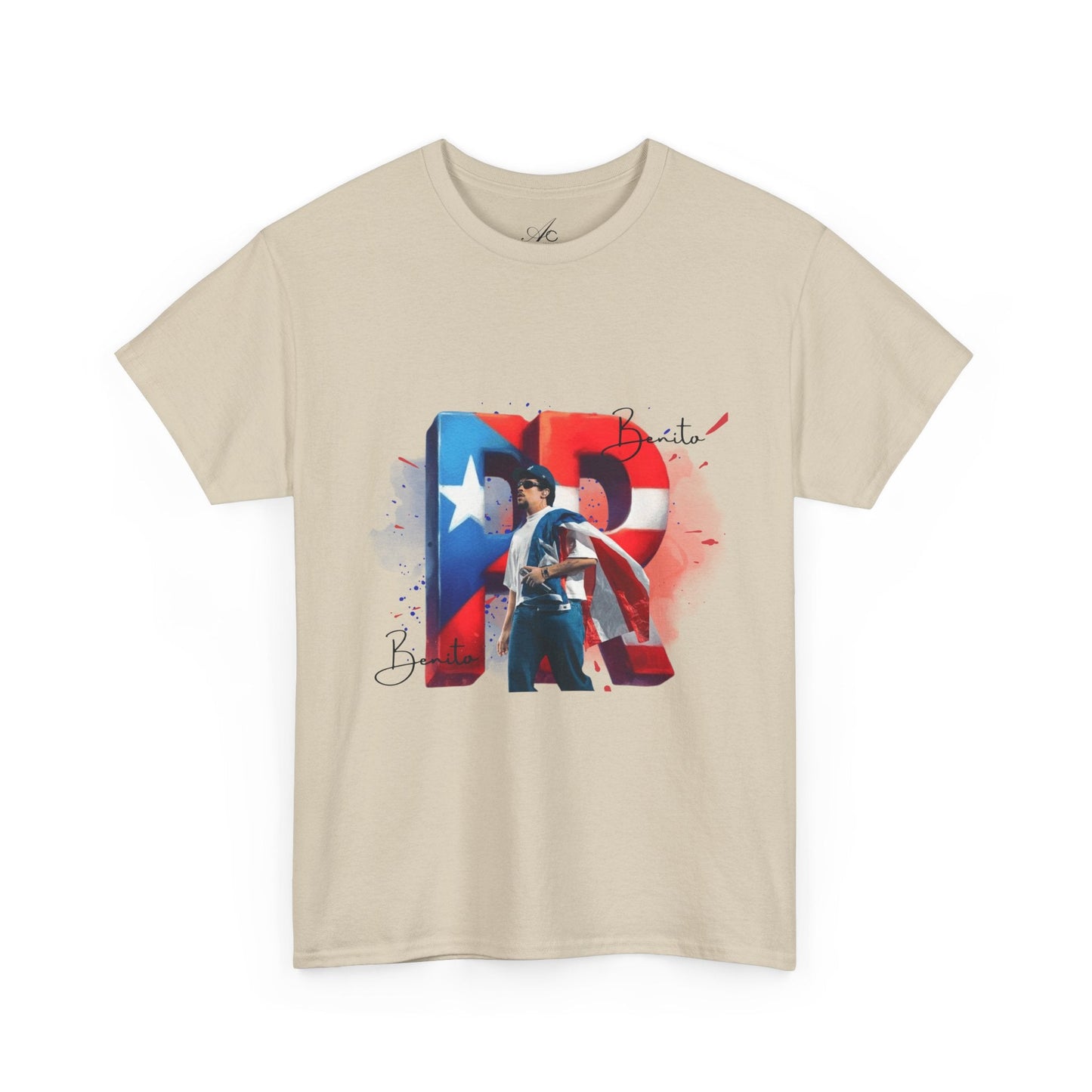 Puerto Rico Pride Collection Benito Pride Unisex Heavy Cotton Tee, Casual Wear, Gift Idea, Independence Day, Festival Outfit, Everyday Comfort - Metamorphosis Creations