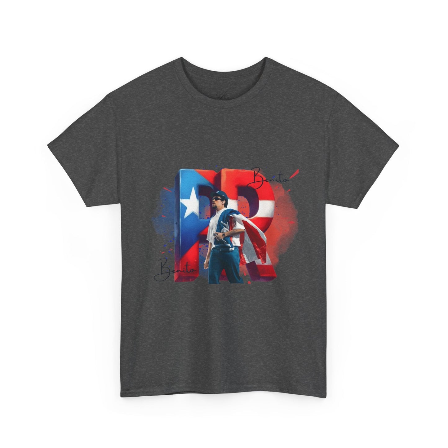 Puerto Rico Pride Collection Benito Pride Unisex Heavy Cotton Tee, Casual Wear, Gift Idea, Independence Day, Festival Outfit, Everyday Comfort - Metamorphosis Creations