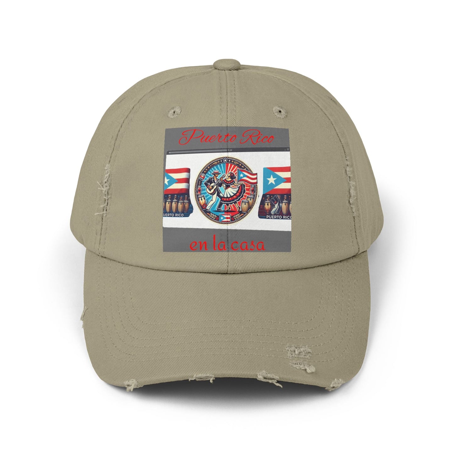 Puerto Rico Pride Distressed Cap, Unisex Baseball Cap, Travel Hat, Gift for Him or Her, Caribbean Spirit, Summer Fashion - Metamorphosis Creations