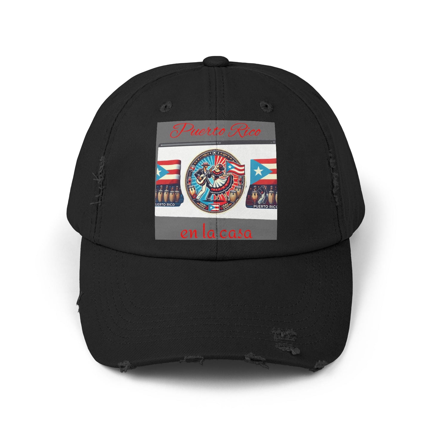 Puerto Rico Pride Distressed Cap, Unisex Baseball Cap, Travel Hat, Gift for Him or Her, Caribbean Spirit, Summer Fashion - Metamorphosis Creations
