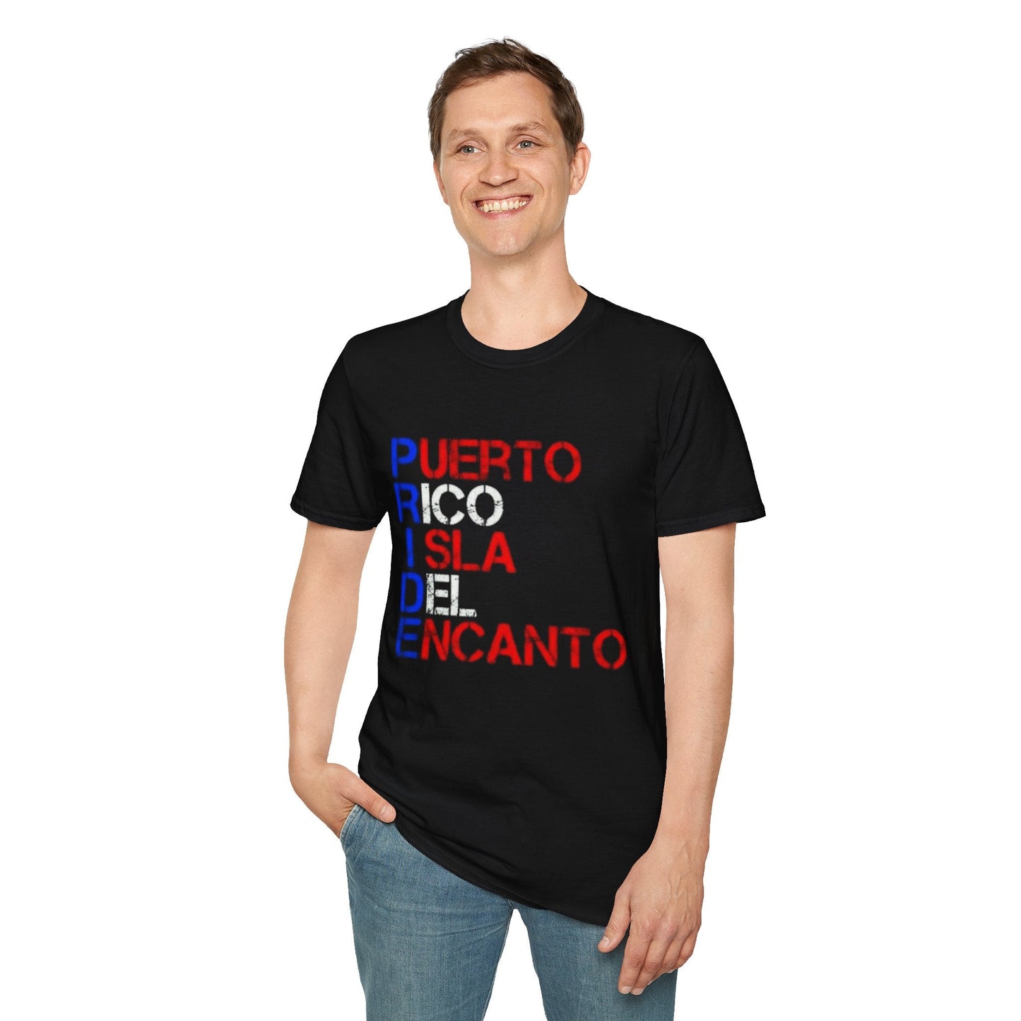 Puerto Rico Pride Tee – LGBTQ+ Unisex Softstyle Shirt for Festivals & Heritage Celebrations - Metamorphosis Creations