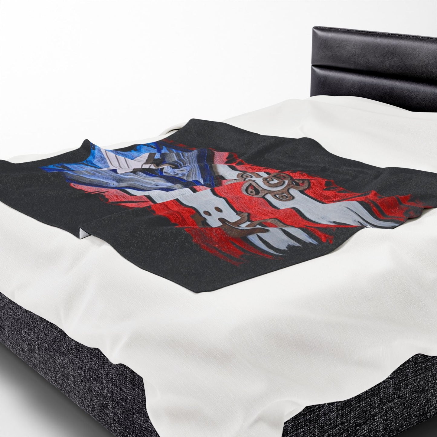 Puerto Rico Pride Velveteen Plush Blanket | Cozy Home Decor, Spirit of Cuba, Travel Gift, Cultural Blanket, Ideal for Festivals - Metamorphosis Creations