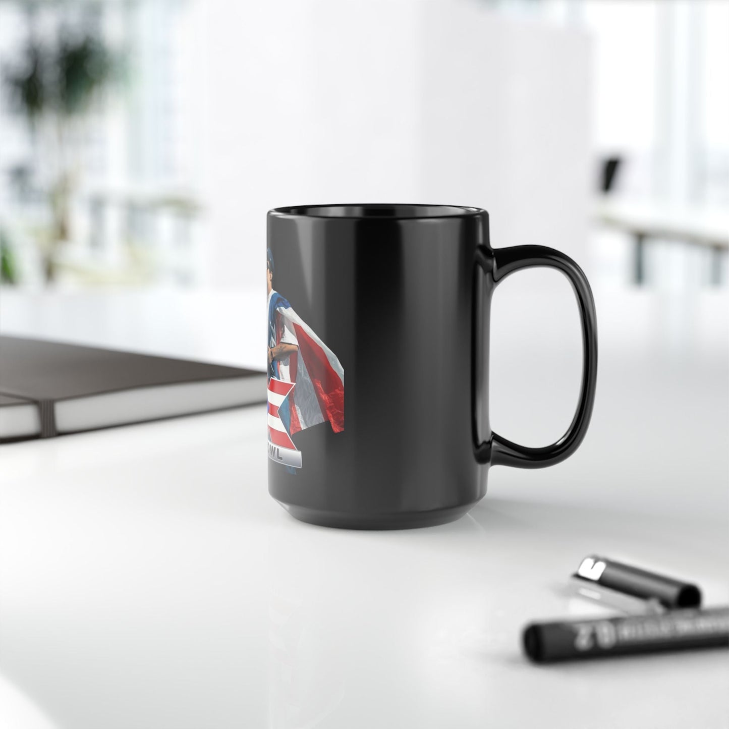 Puerto Rico Super Bowl Themed Black Mug, Perfect for Game Day, Football Fan Gift, 15oz Coffee Cup, Sports Memorabilia, NFL Celebration - Metamorphosis Creations