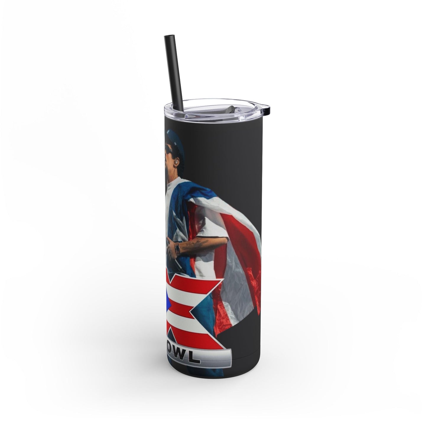 Puerto Rico Super Bowl - Themed Matte Tumbler, Sports Fan Mug, Gift for Football Lovers, Game Day Drinkware, Custom Tumbler - Metamorphosis Creations